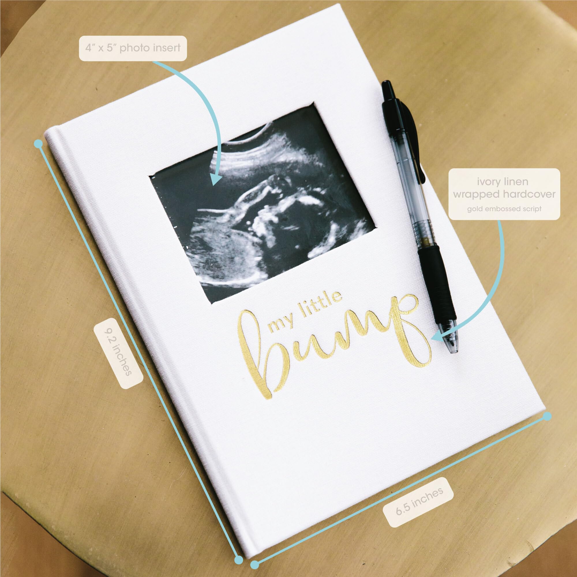 Pearhead Pregnancy Journal, Guided Pregnancy Keepsake Prompted Journal, Gender-Neutral Baby Accessory for New and Expecting Moms, Ivory 6.5x9.2x0.6 Inch (Pack of 1)