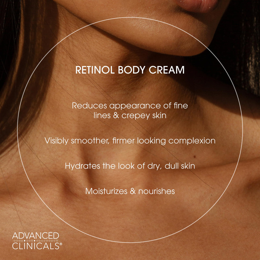 Advanced Clinicals Retinol Body Lotion + Firming Collagen Body Oil 2pc Set | Fragrance Free Retinol Cream Face Moisturizer + Collagen Massage Body Oil | Crepey Skin Care Treatment, 2pc Bundle