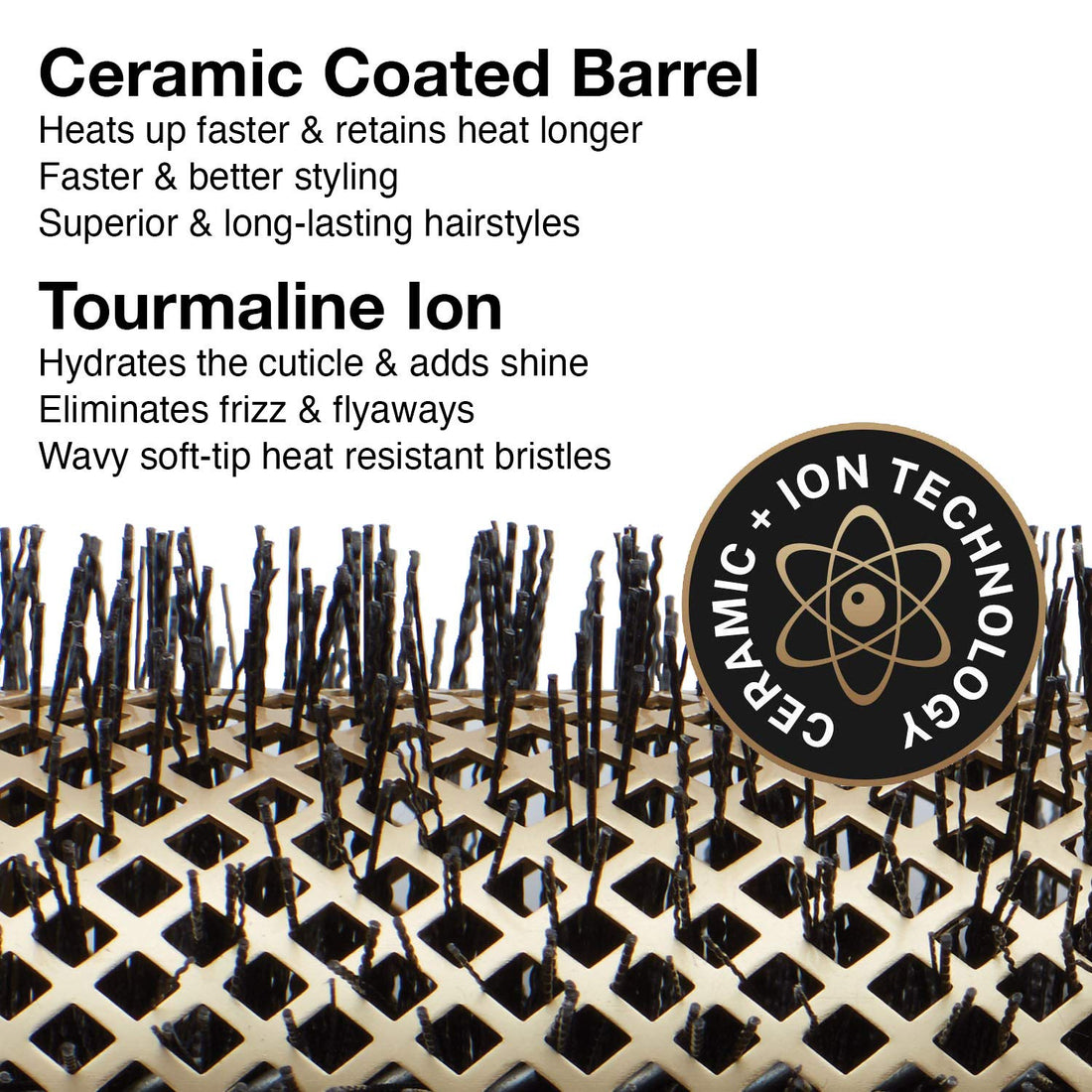 Olivia Garden NanoThermic Ceramic + Ion Hair Brush - 50th Anniversary Special Edition NT-34G (1 1/4)