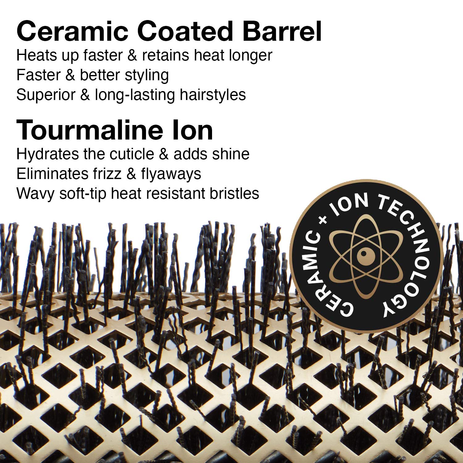 Olivia Garden NanoThermic Ceramic + Ion Hair Brush - 50th Anniversary Special Edition NT-44G (1 3/4)