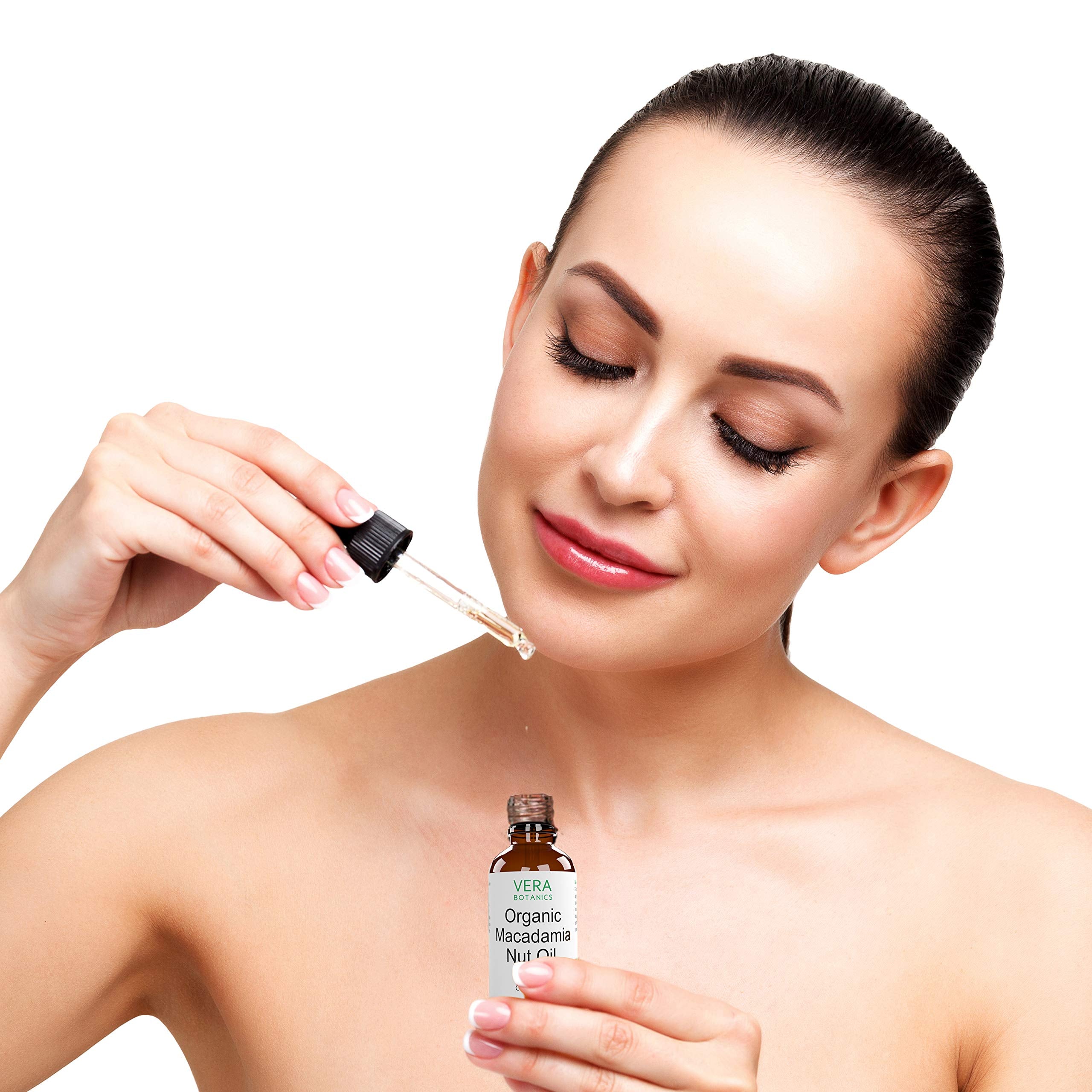 Vera Botanics ORGANIC MACADAMIA NUT OIL 100% Pure & Natural, Unrefined, Cold-Pressed For Face, Dry Skin, Nails, Lips, Body & Hair - Reduce Hair Breakage, Even Out Skin Tone, Therapeutic Massage