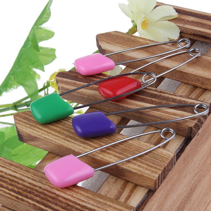 Baby Pins Nappy Pins Colored Safety Pins Child Infant Kids Locking Cloth Diaper Pins 50 Pcs