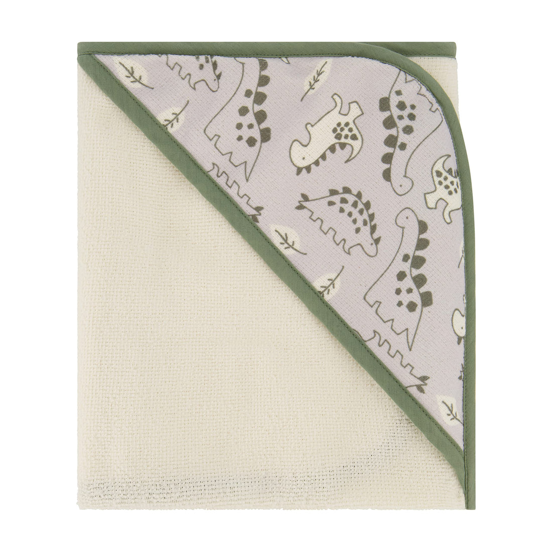 Cudlie Buttons & Stitches Baby Boy 3 Pack Rolled/Carded Hooded Towels in Dino Roar Print (GS71721)