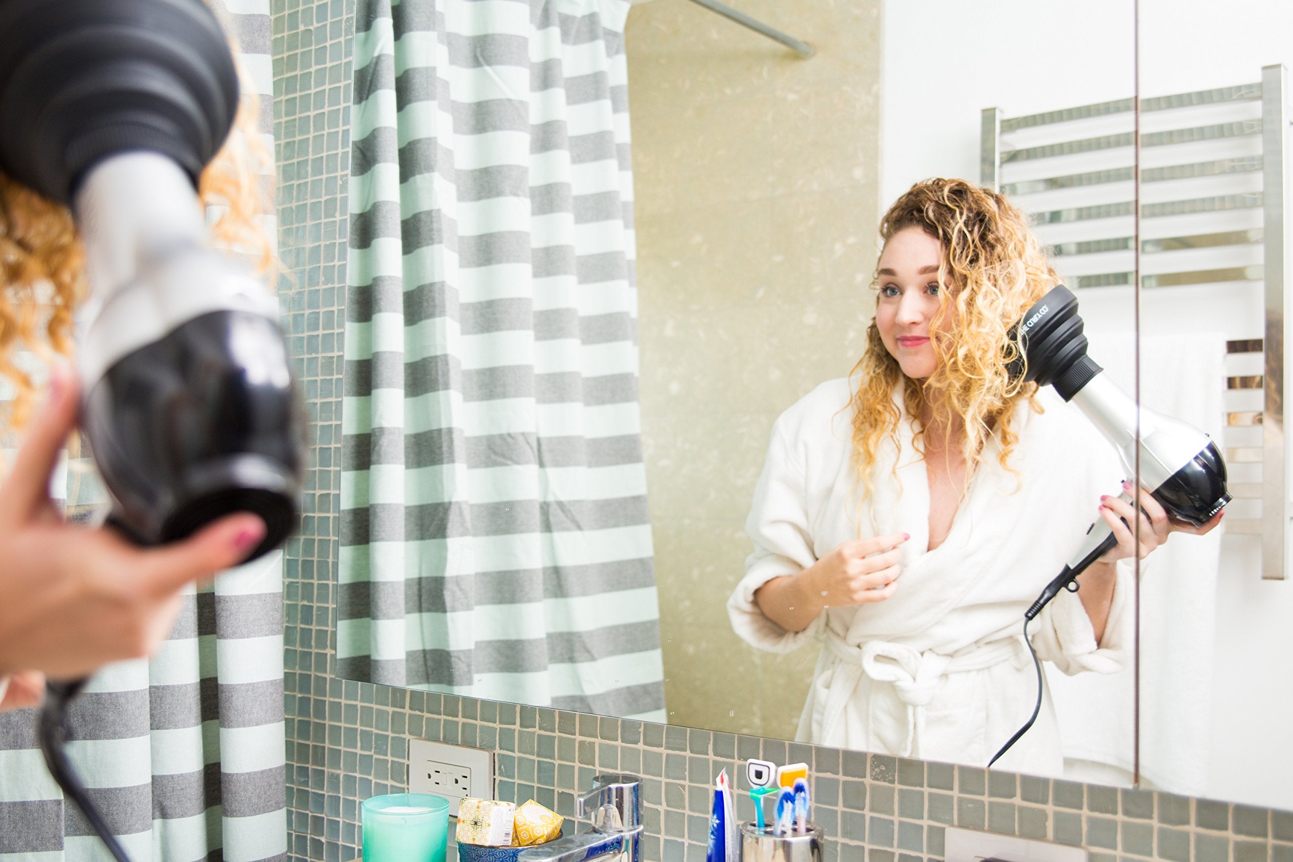 Collapsible Hair Diffuser By The Curly Co. For Hair Dryers With The Curly Co. 100% Satisfaction Guarantee