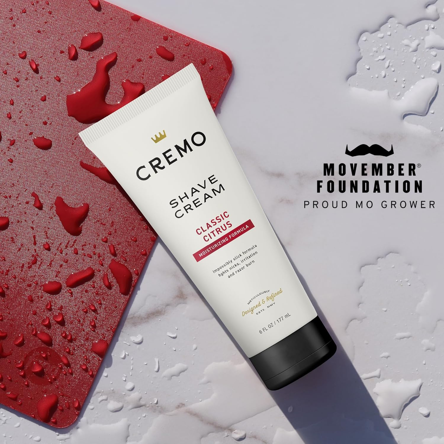 Cremo Barber Grade Original Shave Cream, Astonishingly Superior Ultra-Slick Shaving Cream for Men, Fights Nicks, Cuts and Razor Burn, 6 Fl Oz, Packaging may vary