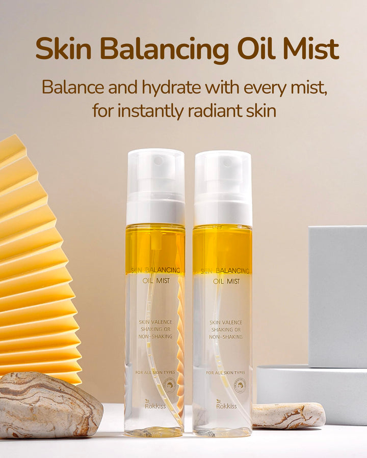 ROKKISS Skin-Balancing Oil Mist (3.4fl oz x 2ea) - Soothes, Moisturizes & Balances Skin. Sea Buckthorn, Hyaluronic Acid - Korean Skin Care