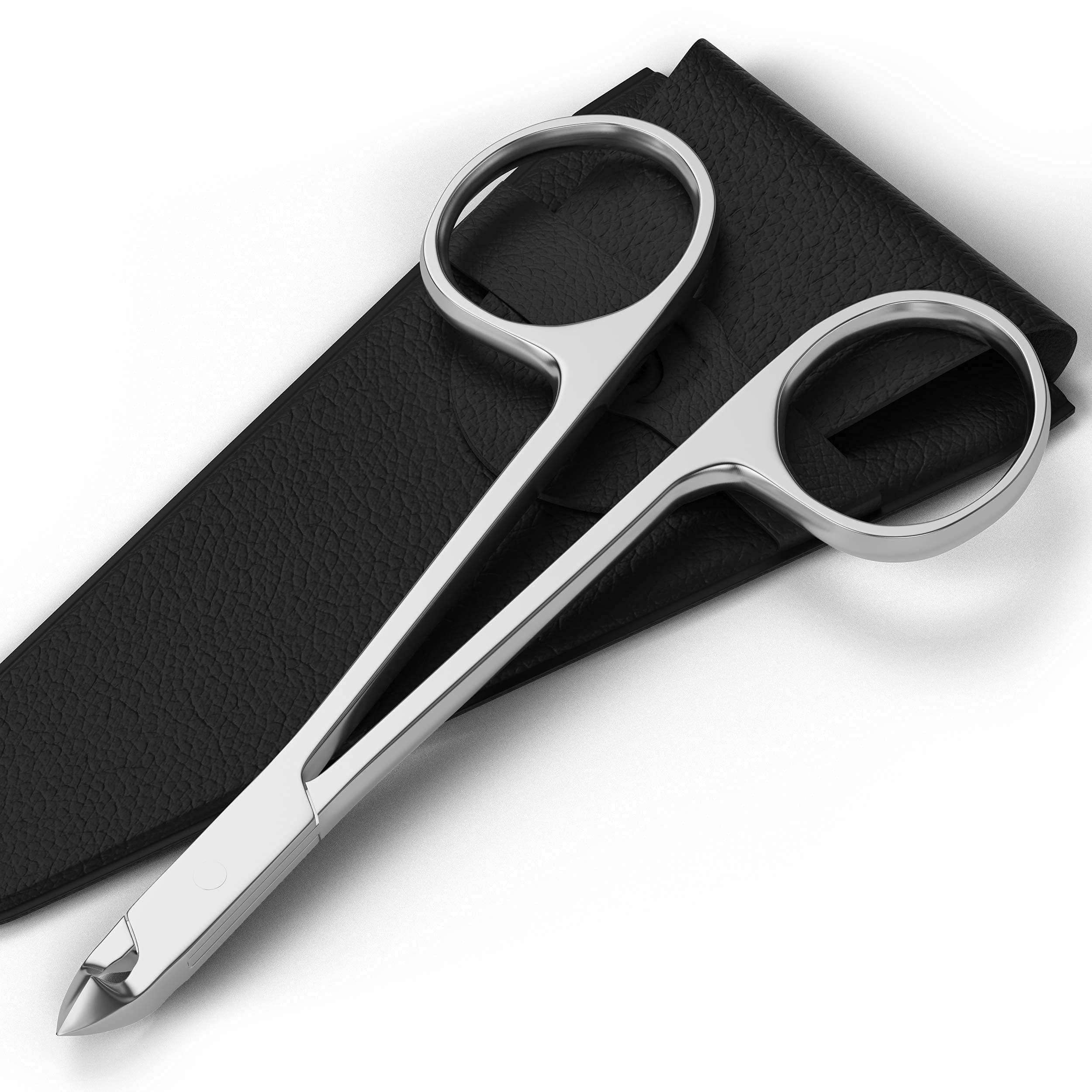 Suvorna Professional Nail Nipper with Scissors Style Handle Manipro M77, Polished Steel, 1.6 Ounce