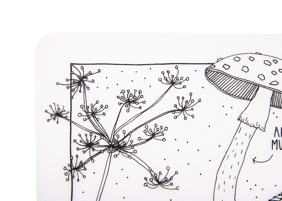 modern-twist 10 x 14 Reusable, Waterproof Coloring Mark-Mat Sheet for Kids, 100% Food-Grade Silicone, Pack of 1, Dangerous Plants