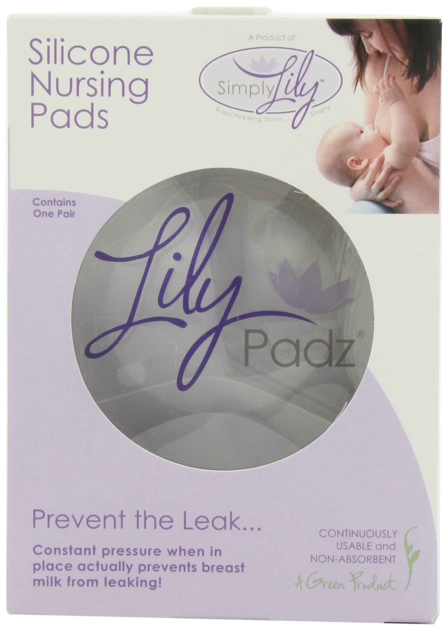 LilyPadz® Reusable Silicone Nursing Pads Single Pair Regular Size