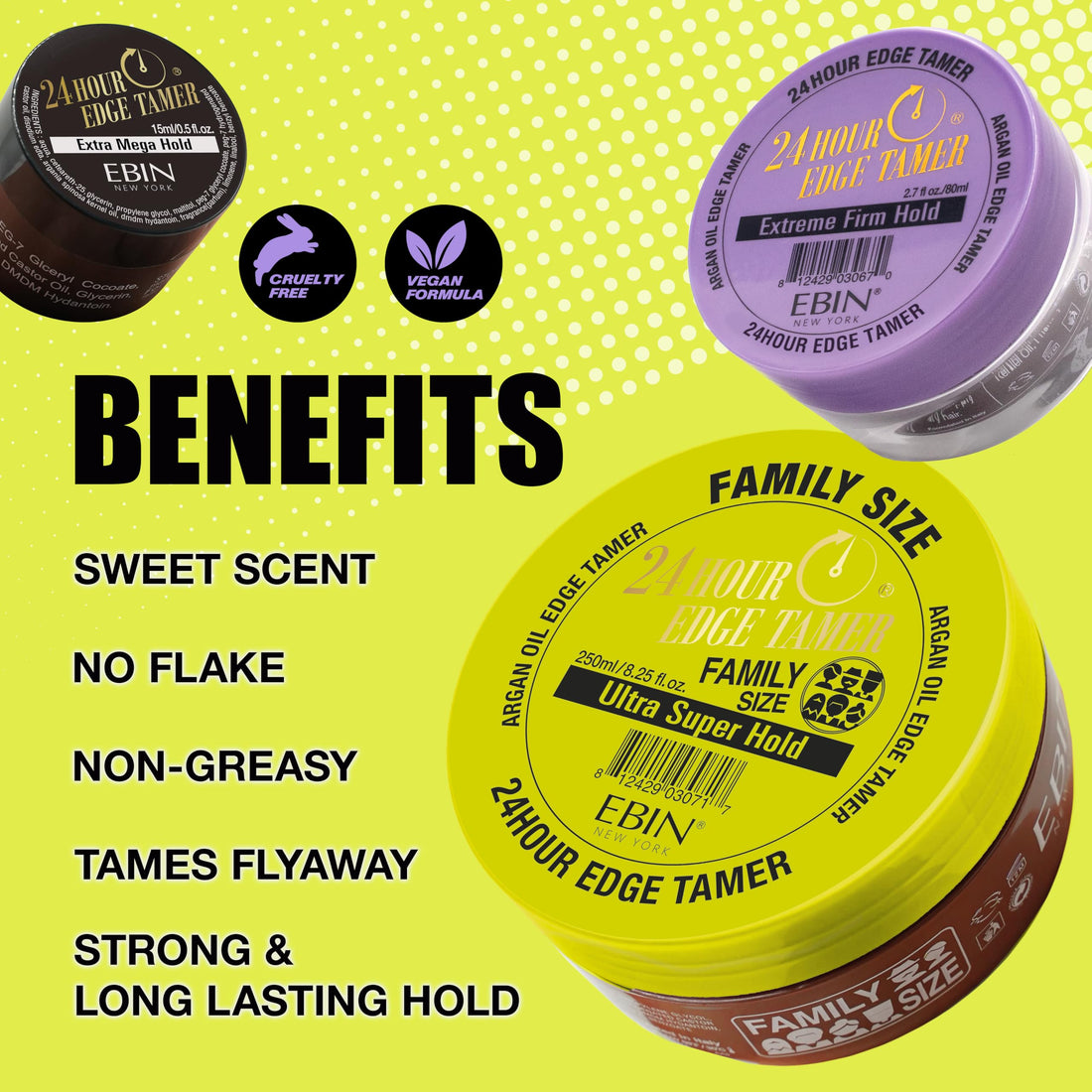 Ebin 24 Hour Edge Tamer - Ultra Super Hold 2.7 oz