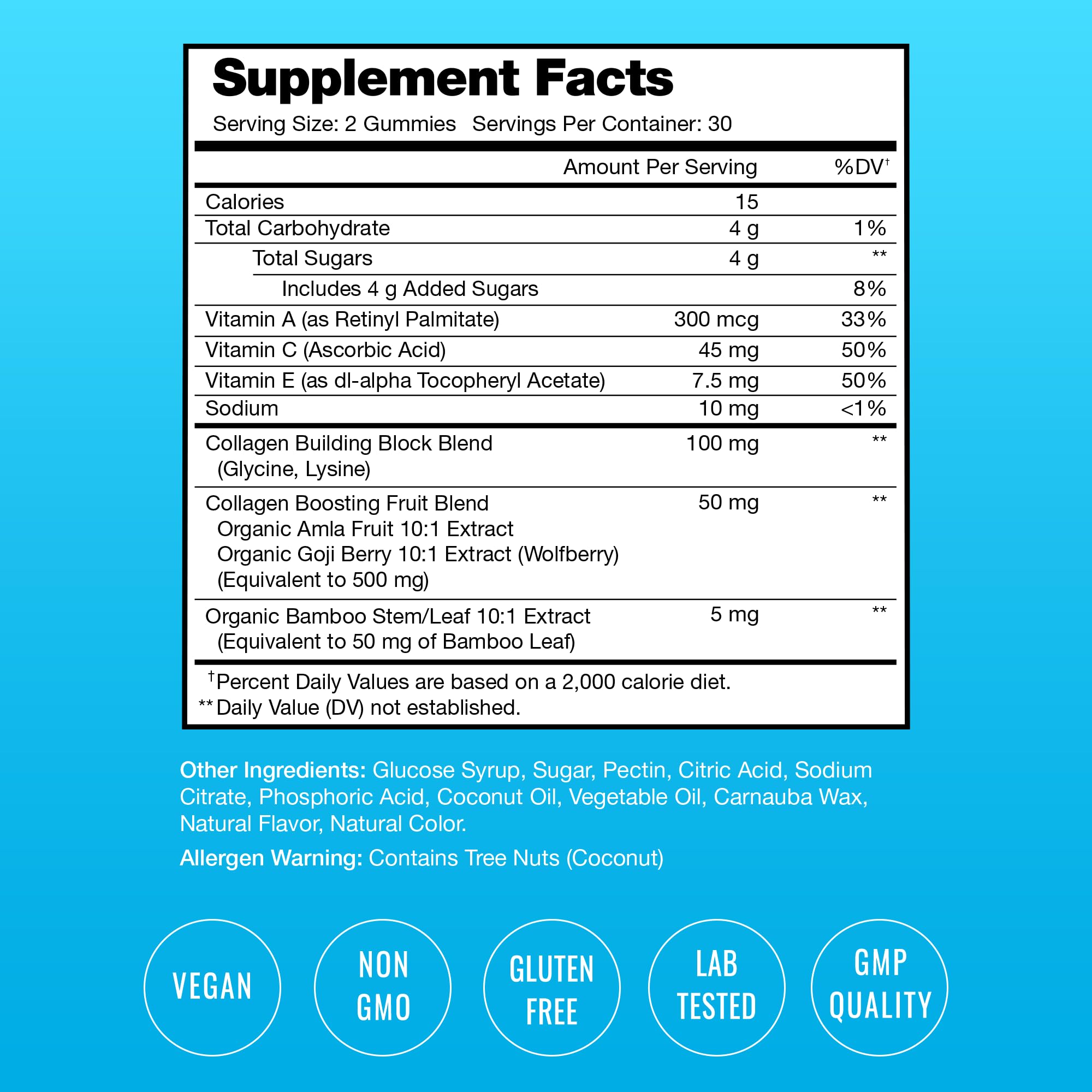 NutraChamps Collagen Boosting Gummies, Collagen Booster Gummy for Natural Collagen Production, Vegan Pectin Supplements Chews for Women & Men, 60 Peach Gummies (Pack of 2)