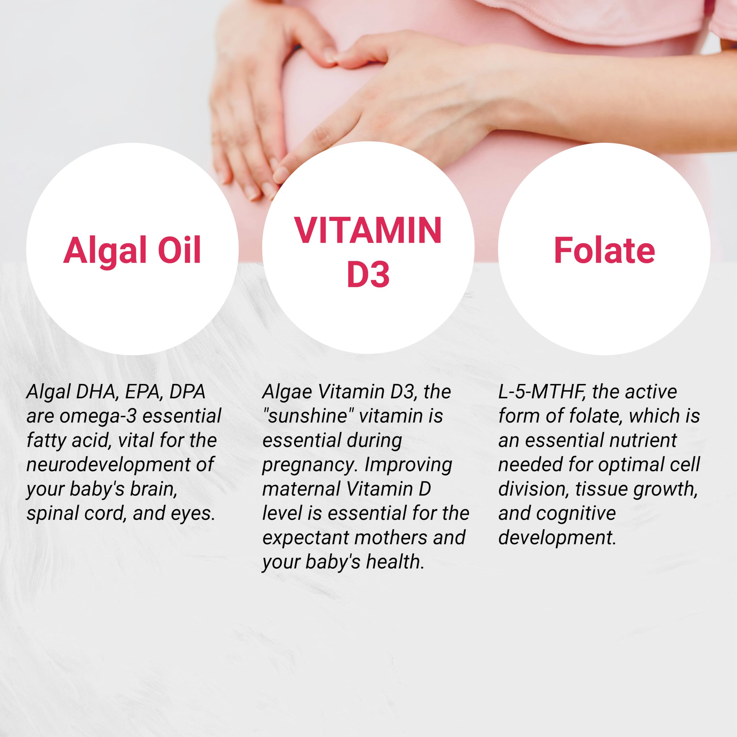 Naturalis Vegan Prenatal with Full Specrum Omega-3 | Algae DHA, EPA, DPA, Vitamin D3 & Active Folate L 5-MTHF | Vegan Society Certified, Sustainably Sourced, Non-GMO & Soy Free | 60 Veggie Softgels