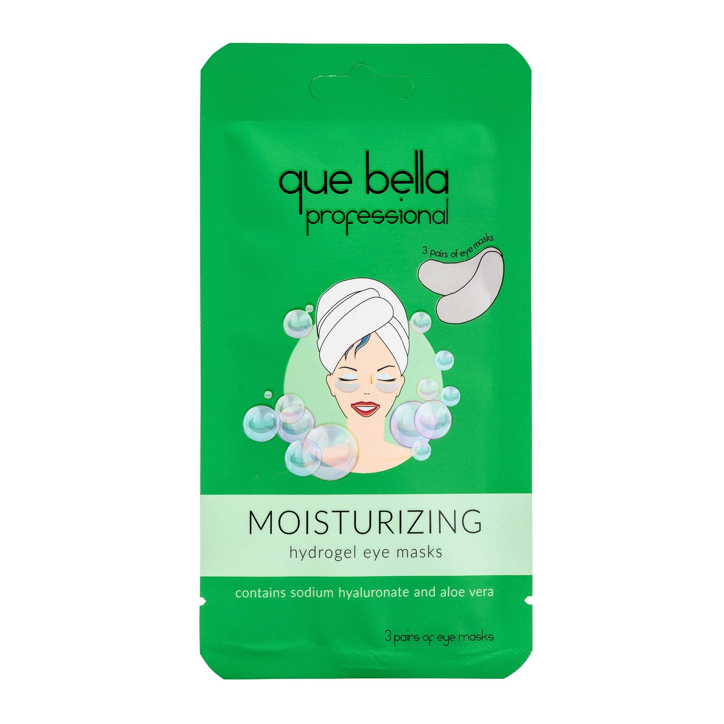 Que Bella Professional Moisturizing Gel Eye Masks - 3 Pairs