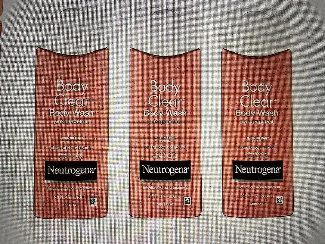 Neutrogena Body Clear Body Clear Body Wash, Pink Grapefruit 8.5 oz. (Pack of 3)