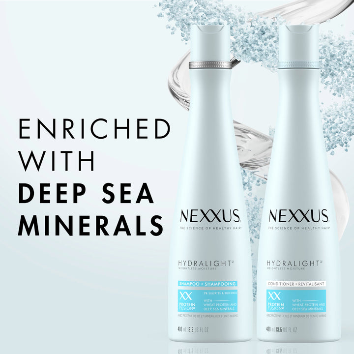 Nexxus Shampoo and Conditioner Hydra-Light 2 Count for Oily Hair Hair Care System Formulated With Proteinfusion Blend 13.5 oz