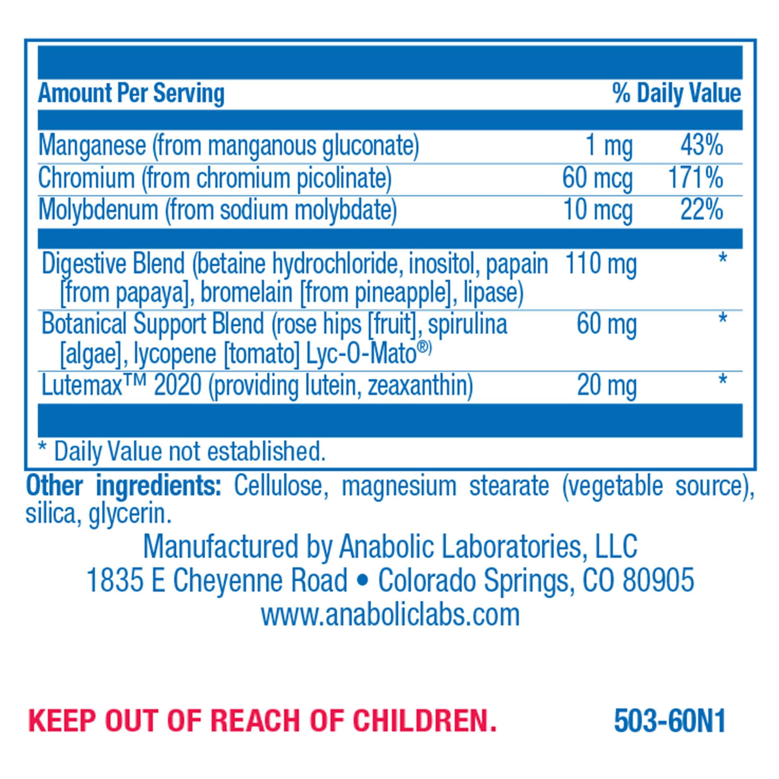 Iron Free Daily Multivitamin for Men and Women with Digestive Blend, 60 Tablets - AVED Eze Daily Multi Vitamin and Minerals Health Supplement - Vitamins A, C, D, E, Vitamin B Complex,