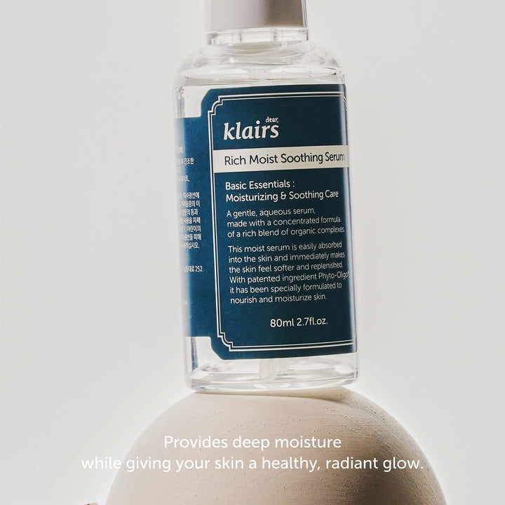 Klairs Rich Moist Soothing Serum, Facial Moisturizer, Essence, Serum, 80Ml