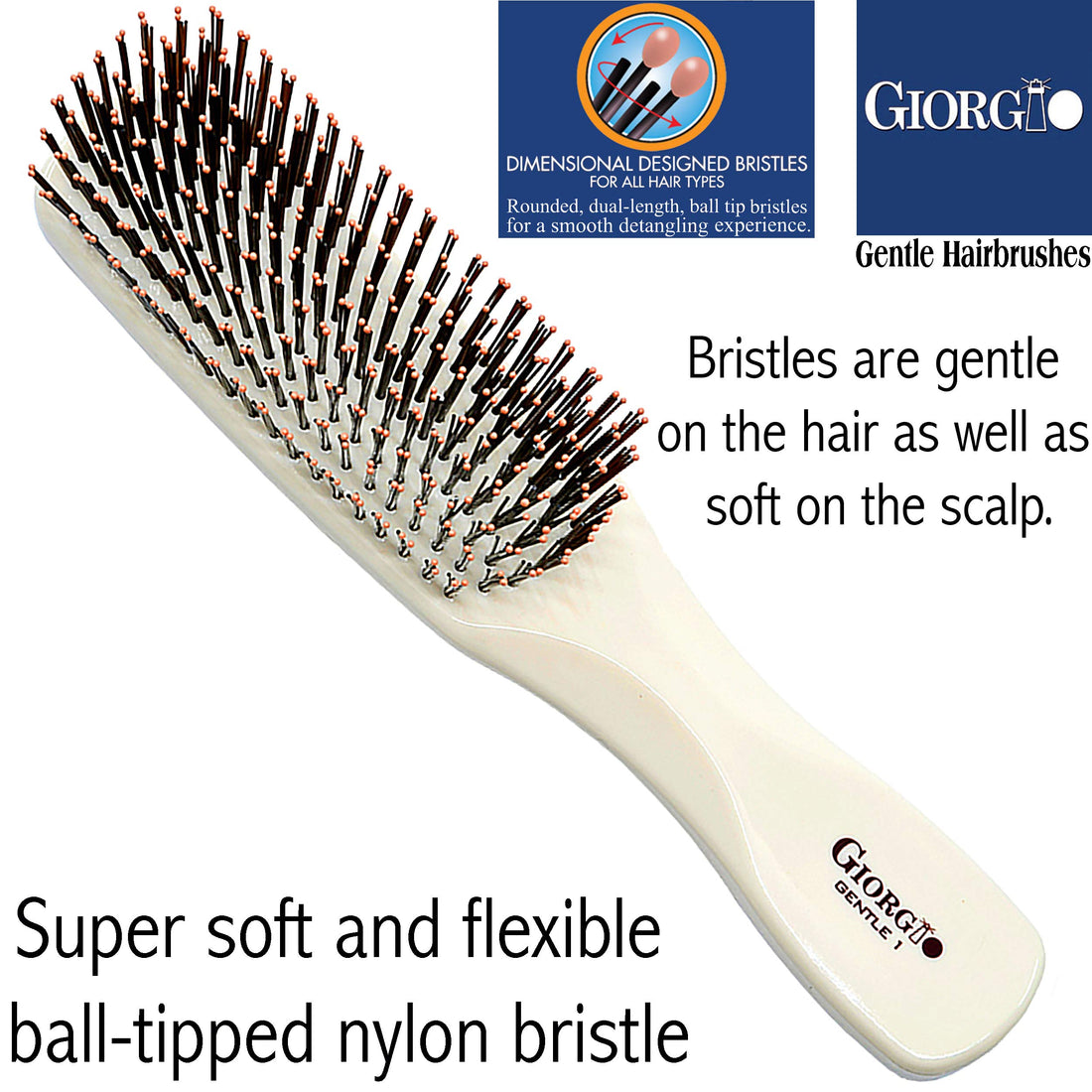 Giorgio Gentle Collection Hair Brush Ivory