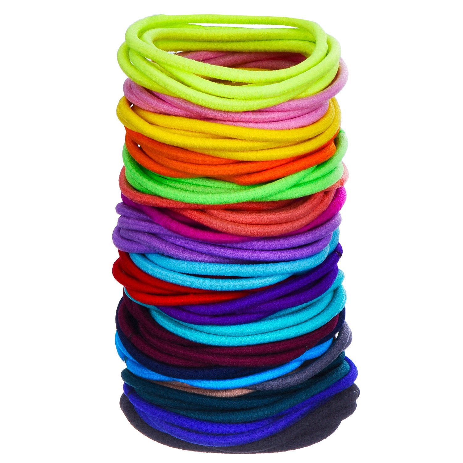 Eboot 100 Pack Hair Elastics Hair Ties Ponytail Holders Hair Bands Bulk (Multicolor)