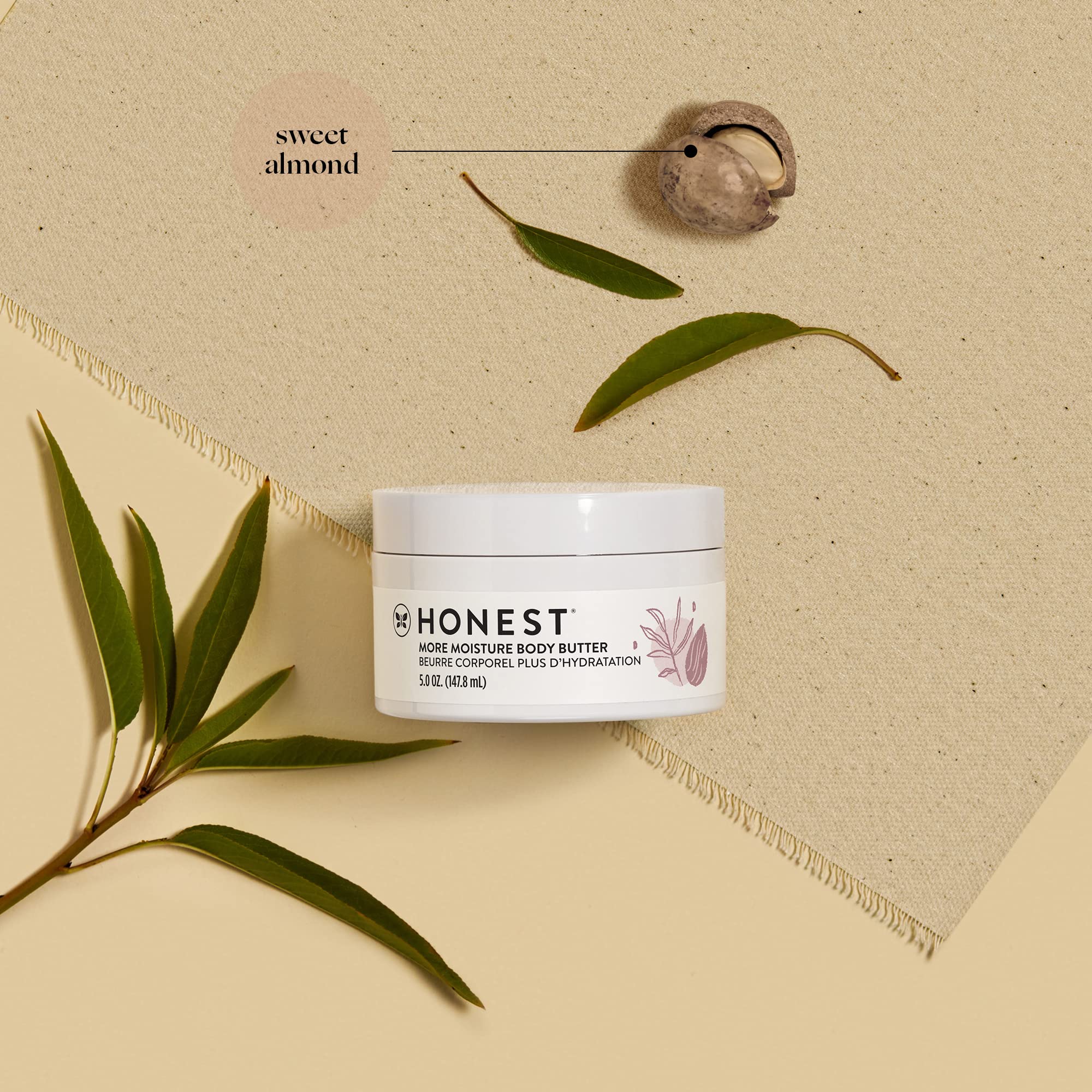 The Honest Company More Moisture Body Butter | Moisturizing Cream for Dry Skin | Vegan + Hypoallergenic | Shea Butter + Nourishing Oils | 5 oz