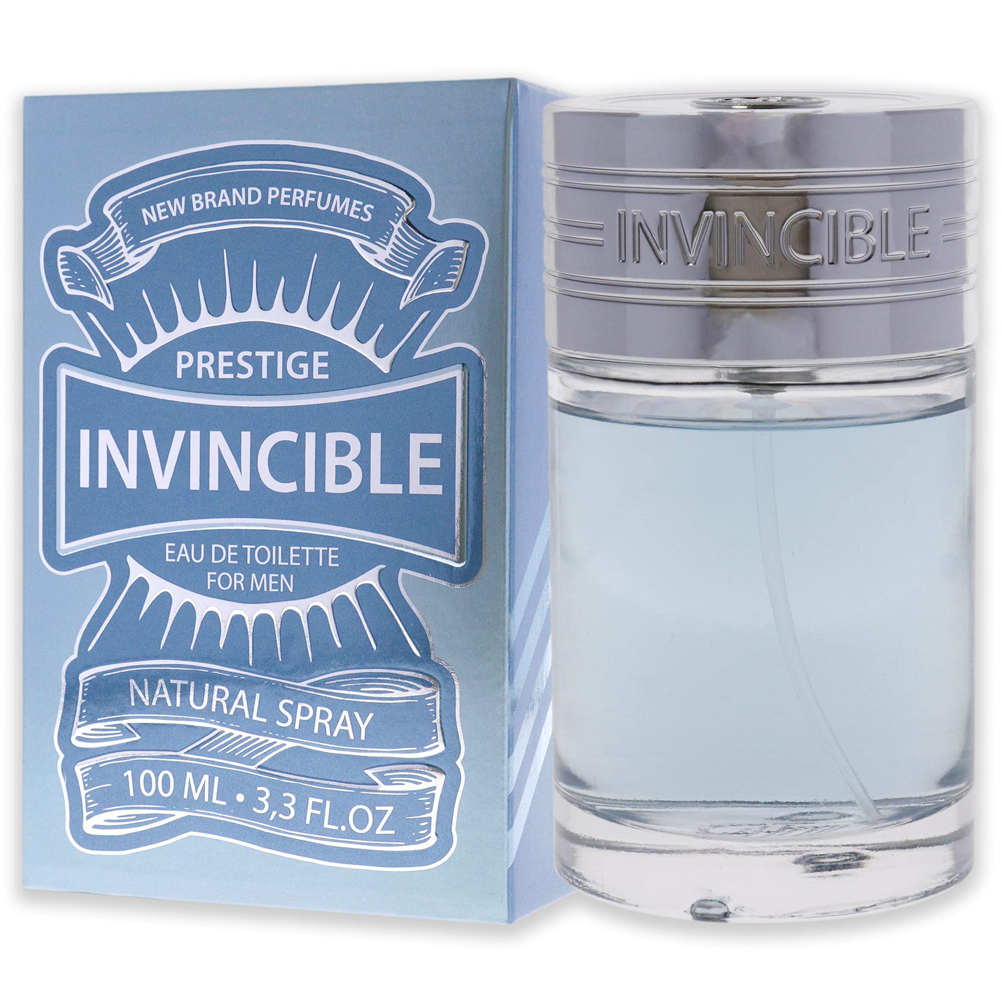 New Brand Invincible By Brand, 3.3 Oz Eau De Toilette Spray For Men