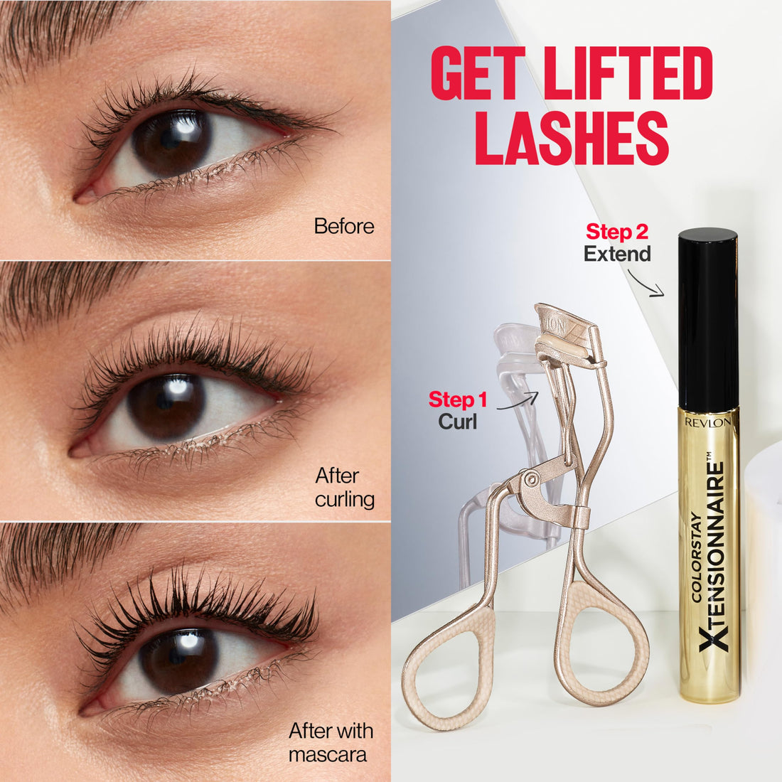 Revlon Designer Series Lash Curler, Eyelash Lift for an Eye Opening Look, Non-Slip Finger Grips, Easy to Use, 1 Count
