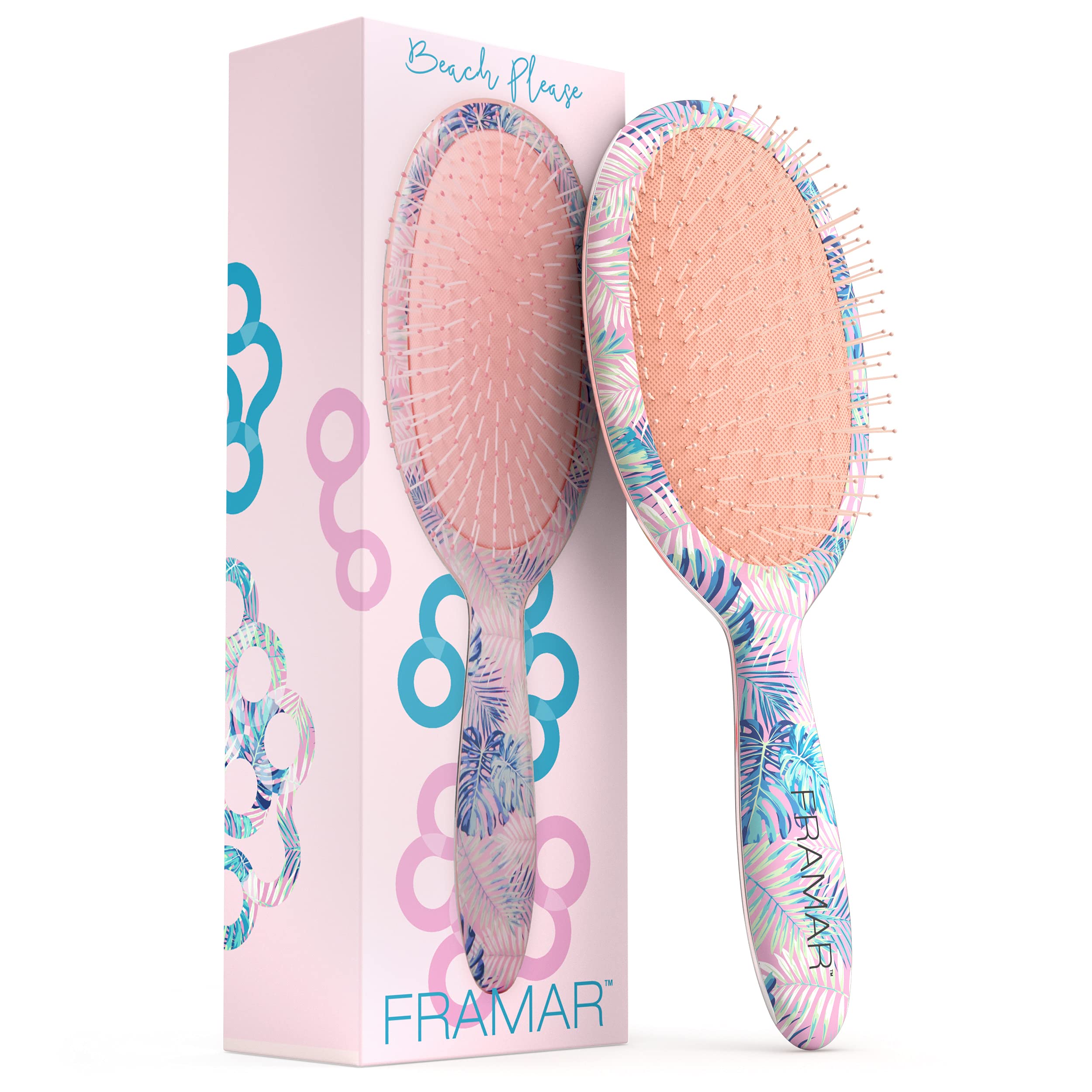 Framar Flowers Wet Detangler Brush – Brushes for Hair, Wet Dry Brush, Hair Detangler Brushes, Hairbrush for Women, Curly Hair Brush Detangler Tangle Brush, Kids Brushes for Hair Kids Hair Brush
