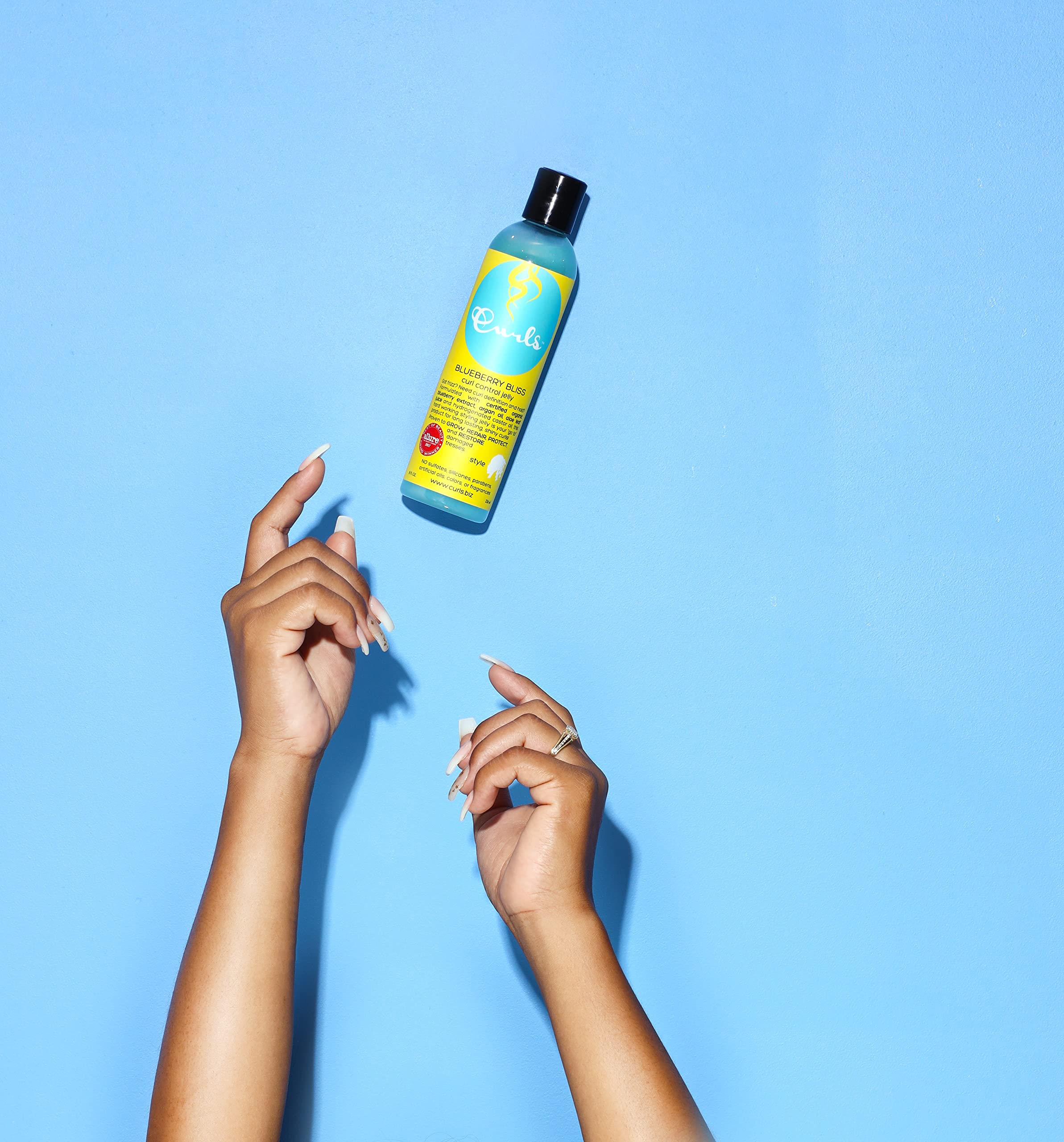 Curls Blueberry Bliss Control Jelly - 8 oz, Define & Defrizz, Wash and Go's, Twist Outs & Braid Outs, for Wavy, Curly, and Coily Hair Types