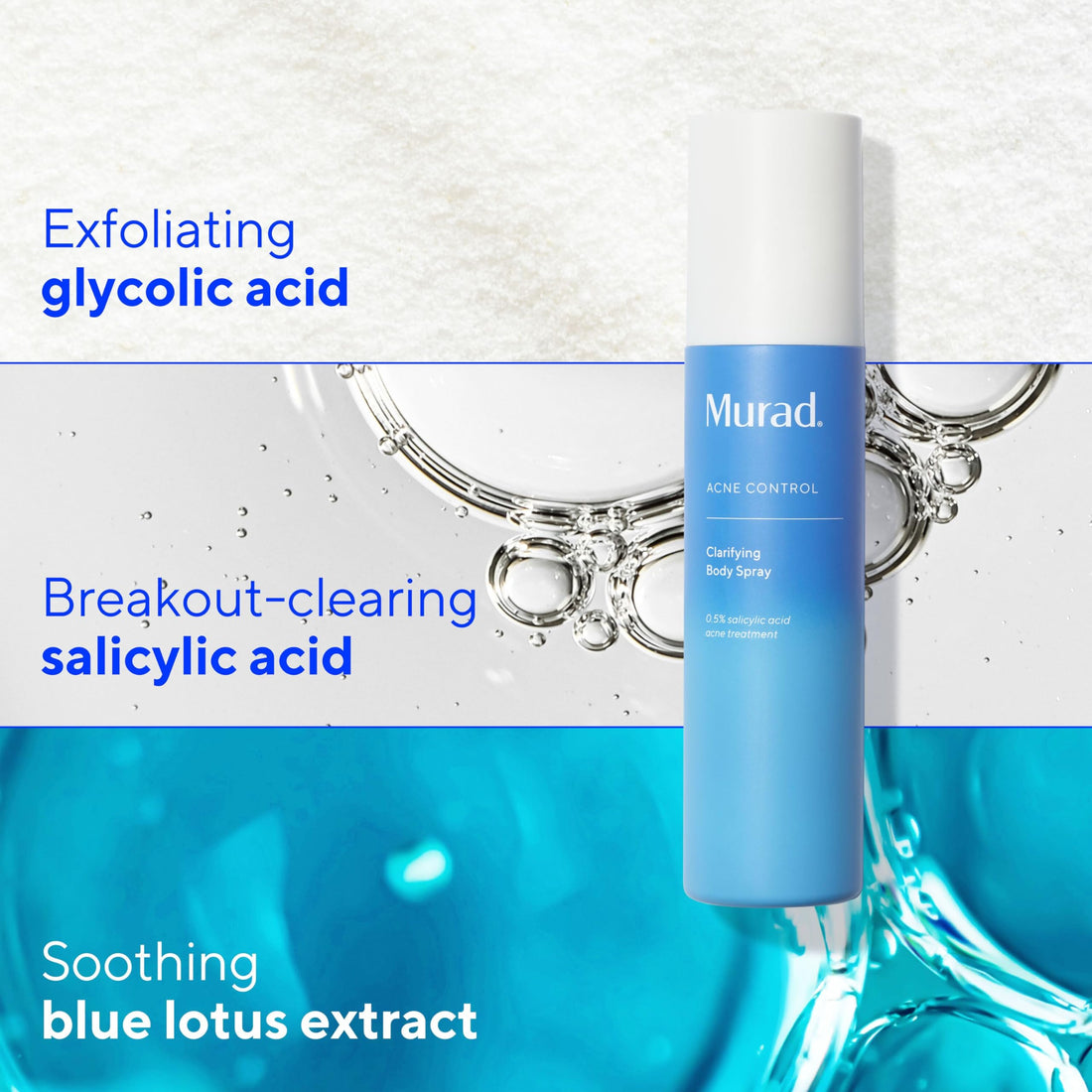 Murad Clarifying Body Spray - Daily Salicylic Acid Treatment to Clear and Prevent Body Acne and Breakouts, 6Fl Oz