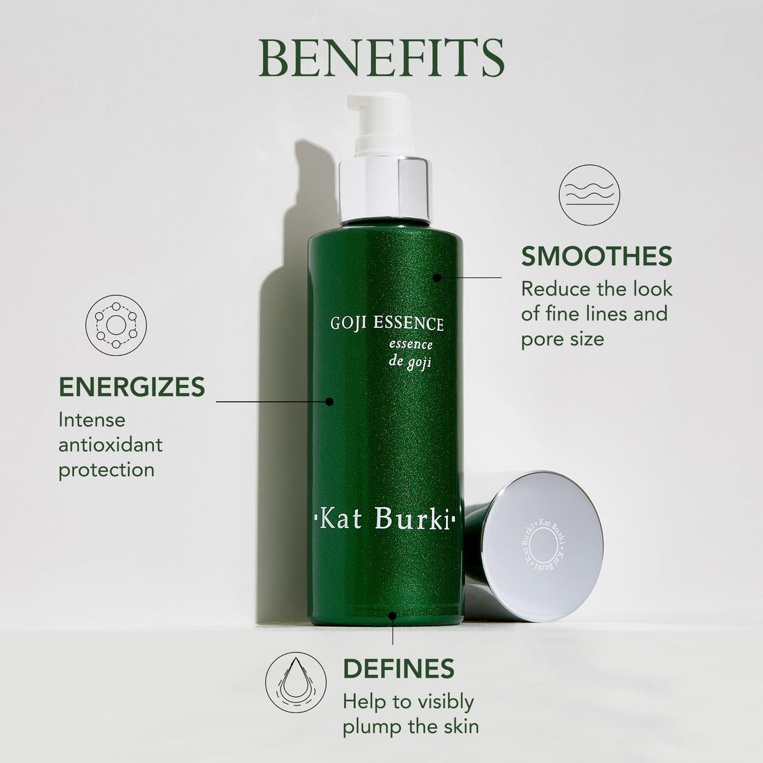 Kat Burki Goji Essence. Anti-Aging Pre Serum for Visibly Reducing Fine Lines, Repairing & Evening Skin Tone. With Goji Berry, 5% Lactic Acid & Neuropeptides, 4 fl. oz.