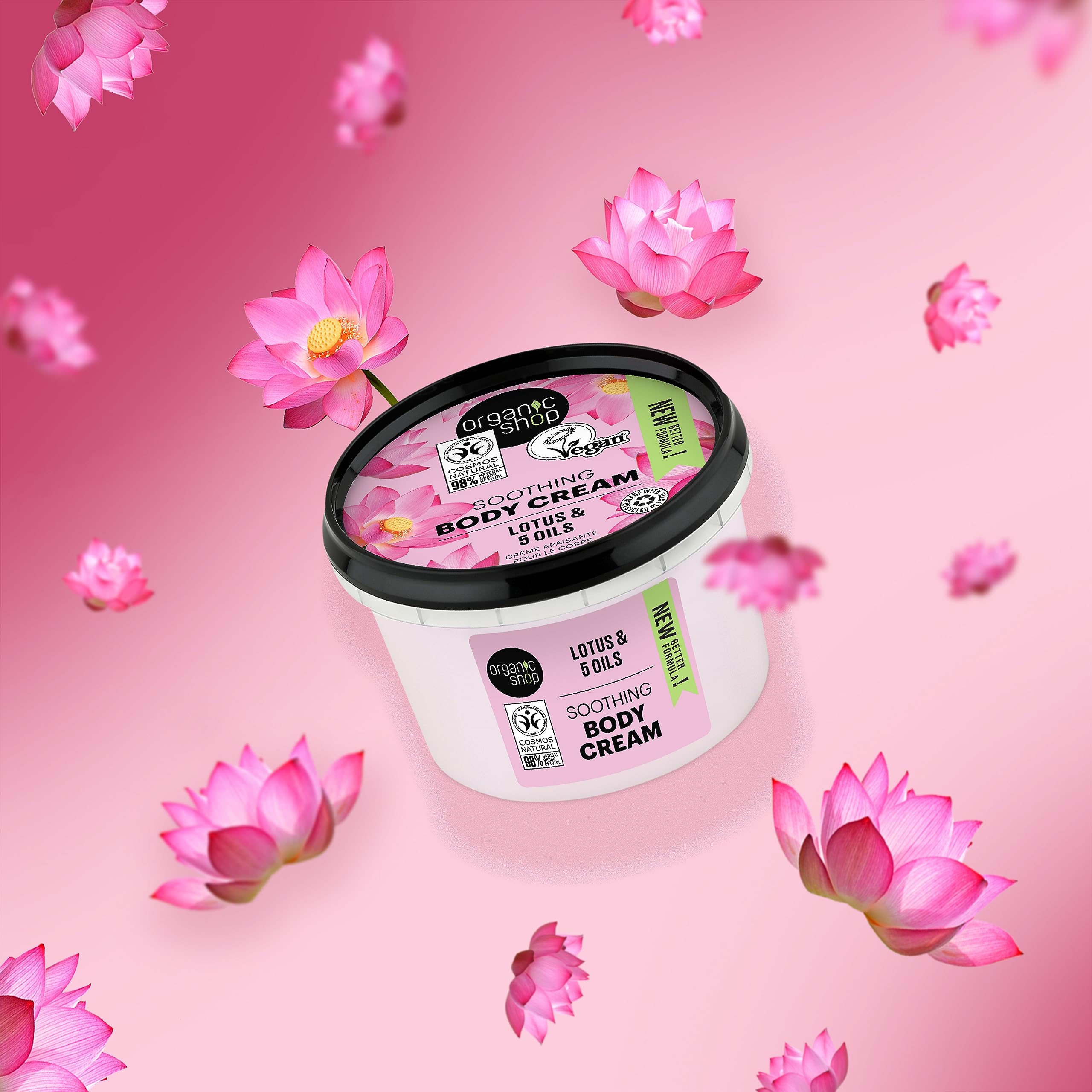 Organic Shop Body Cream Indian Lotus Organic Lotus & 5 Oils 250ml