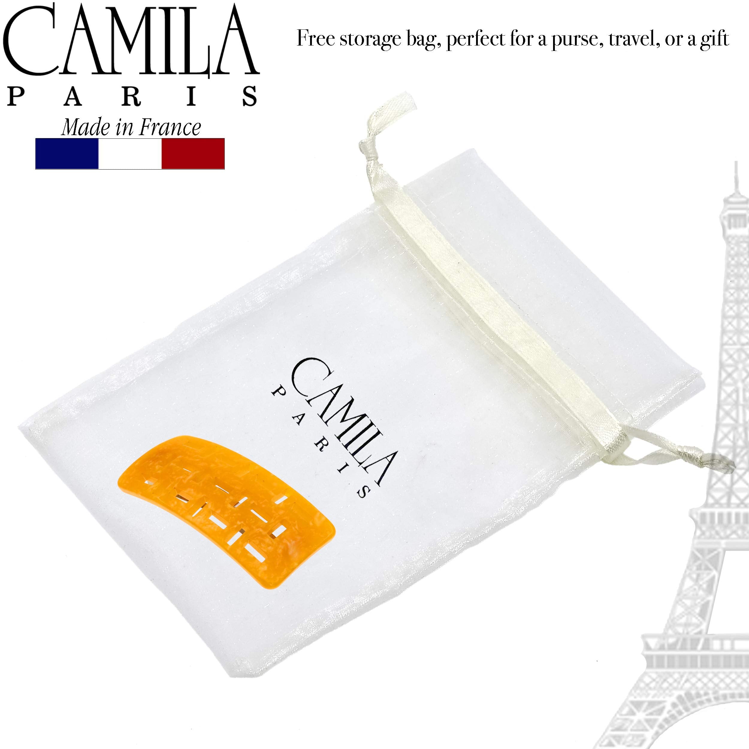 Camila Paris DG47 French Hair Barrettes Clips for Girls Handmade, Strong Hold Grip Hair Clips for Women, No Slip and Durable Styling Girls Hair Accessories, Made in France