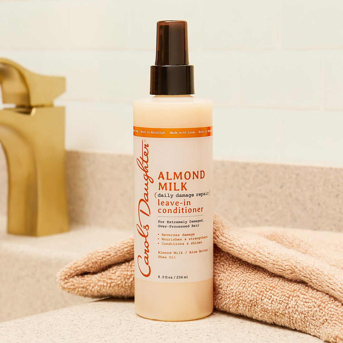 Carol’s Daughter Almond Milk Leave In Conditioner with Almond Milk, Aloe Butter and Shea Oil for Extremely Damaged Hair, 8 fl oz