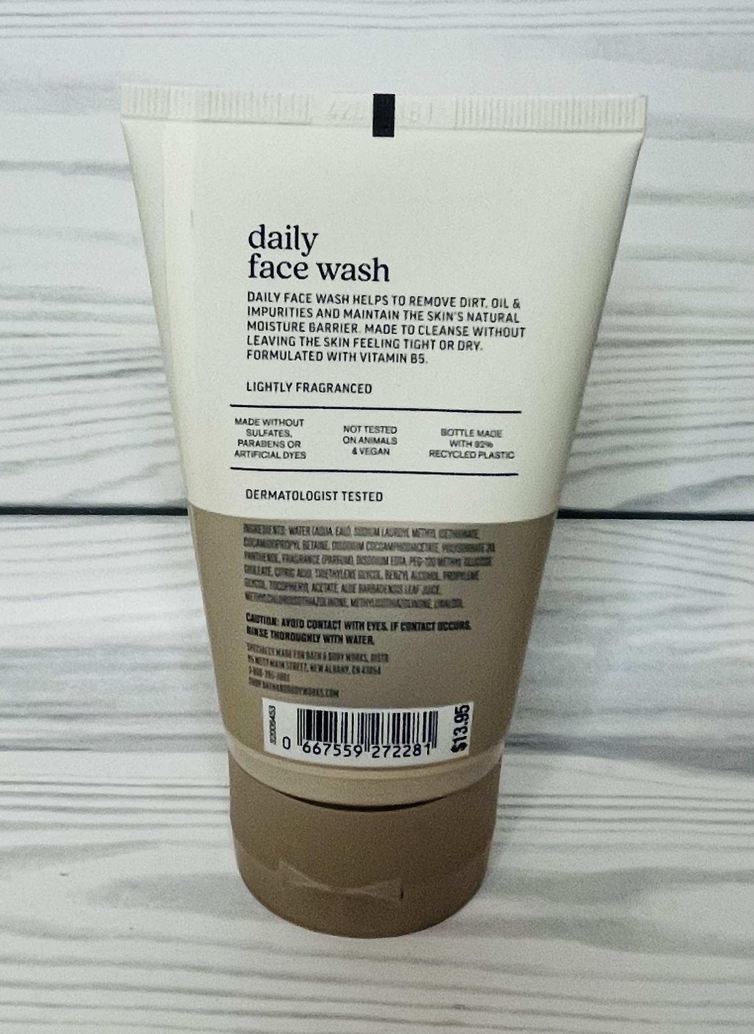 Bath and Body Works Face Essentials Daily Face Wash With Vitamin B5 4 Ounces