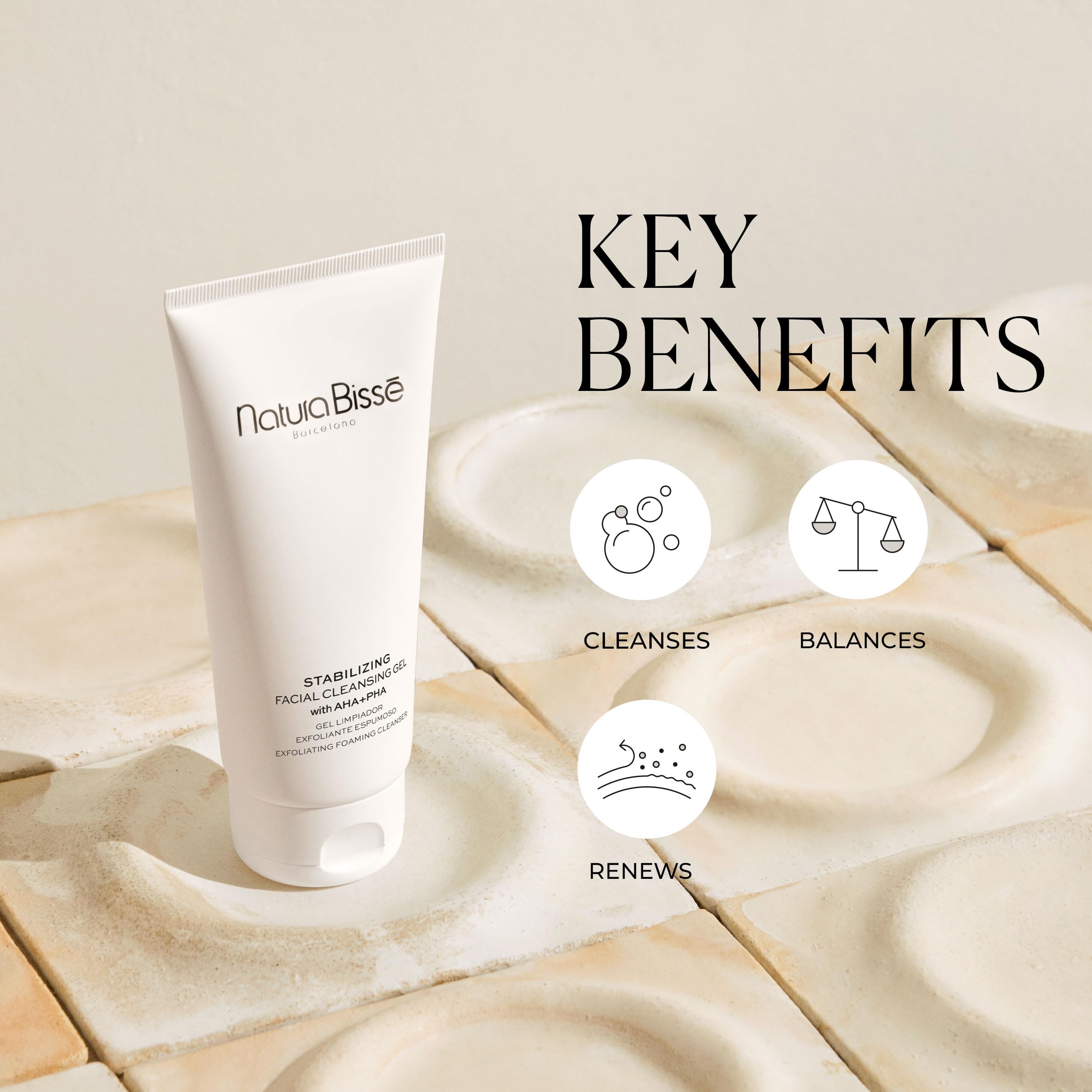 Natura Bisse Facial Cleansing Gel with AHA, 7.0 fl. oz.