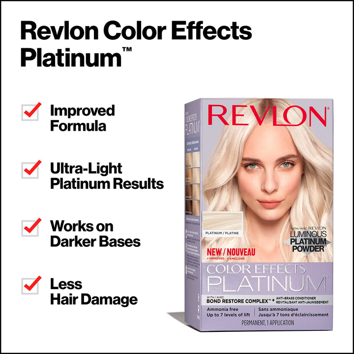 Bundle of Revlon Permanent Hair Color Colorsilk Digitones with Keratin, 79D Electric Blue (Pack of 1) + Permanent Hair Color by Revlon, Color Effects Highlighting Kit, 60 Platinum, 8 Oz, (Pack of 1)