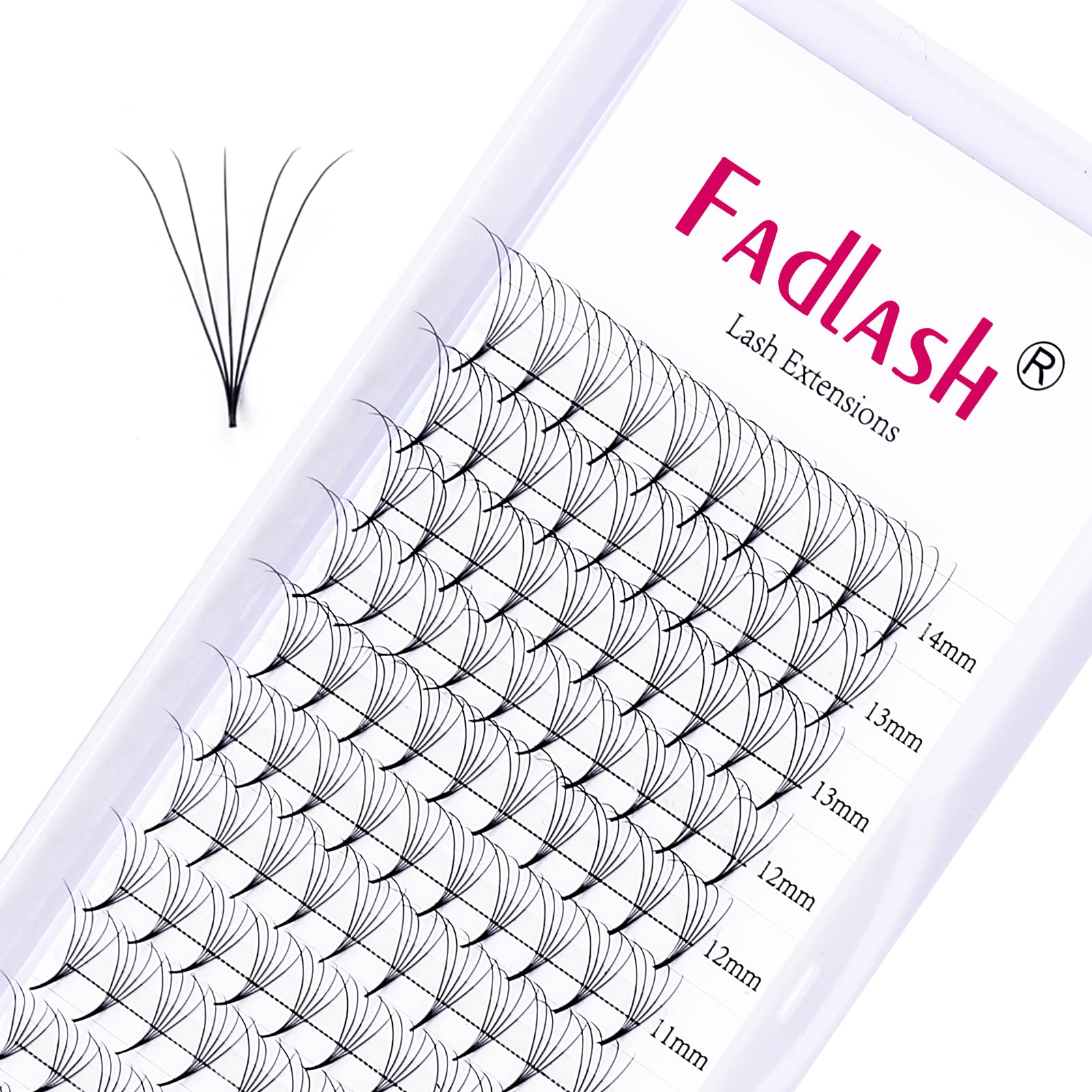 Lash Fans D Curl 0.07 10mm 5D Lash Extensions Short Stem Premade Eyelash Extensions Optinal 3D 5D Thickness 0.07 0.10mm C D Curl 8-20mm Length (5D-0.07-D, 10mm)