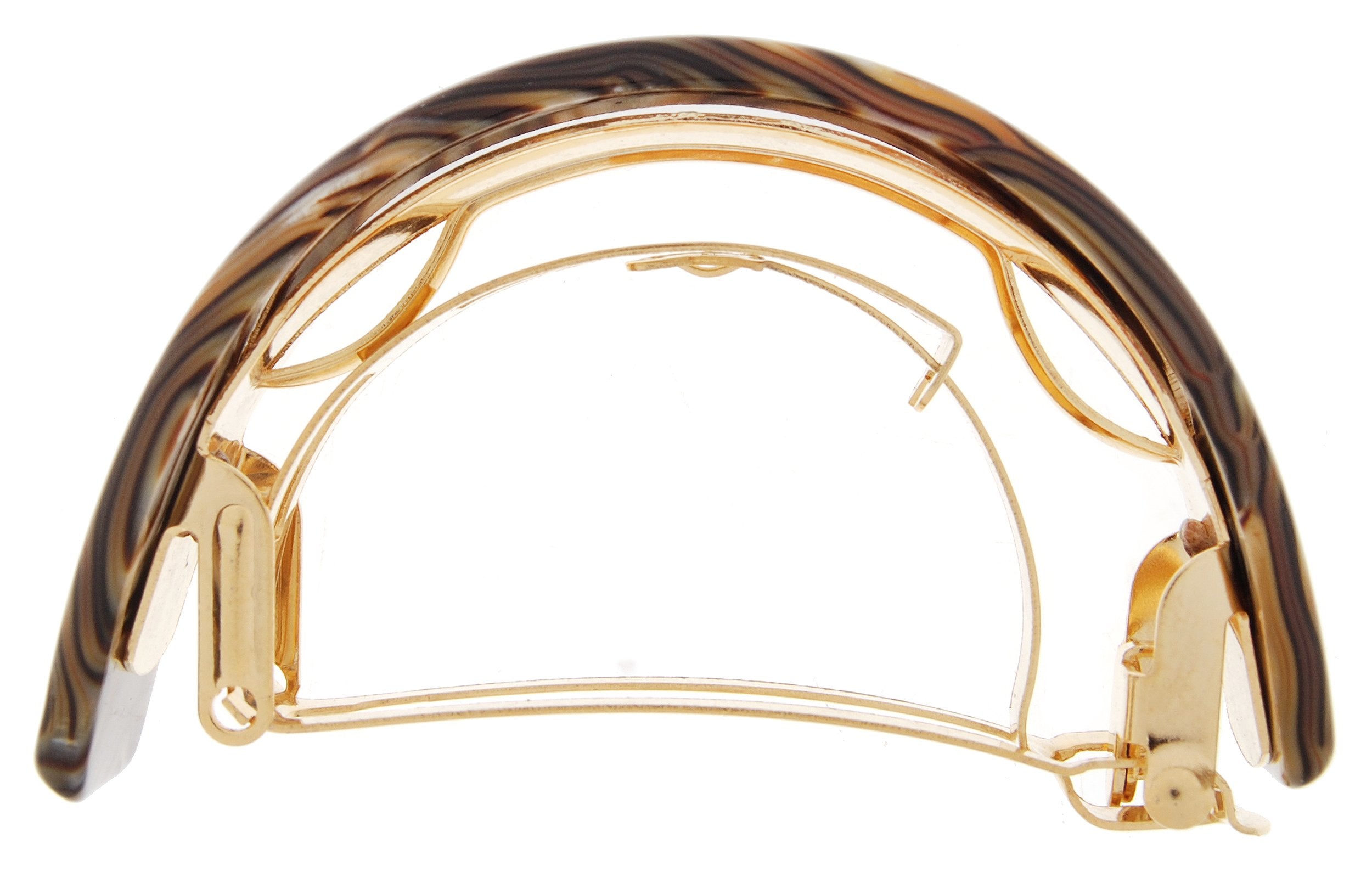 Onyx : France Luxe Skinny Rectangle Ponytail Barrette - Onyx