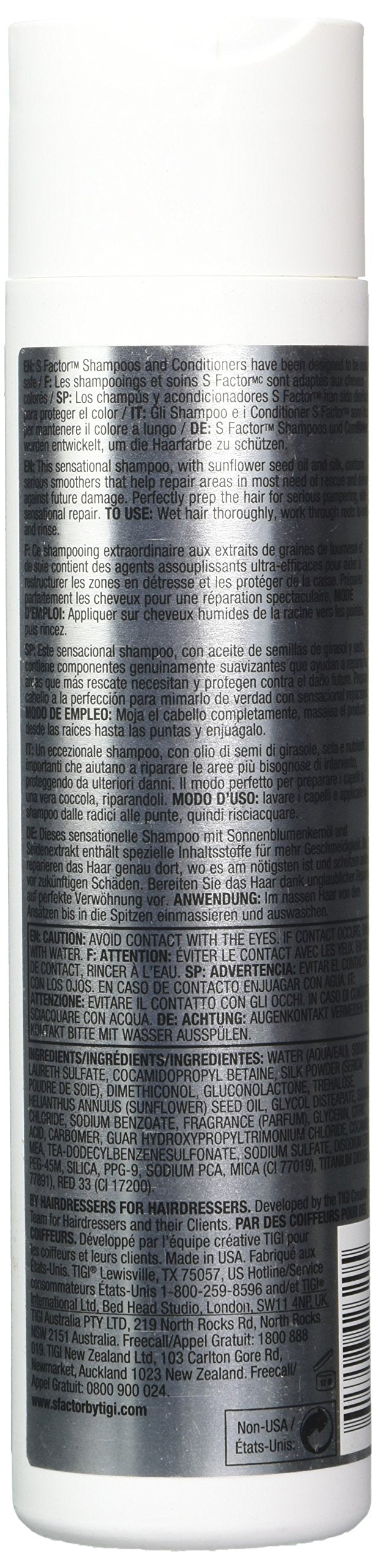 S Factor Tigi Serious Shampoo, 8.45 Ounce