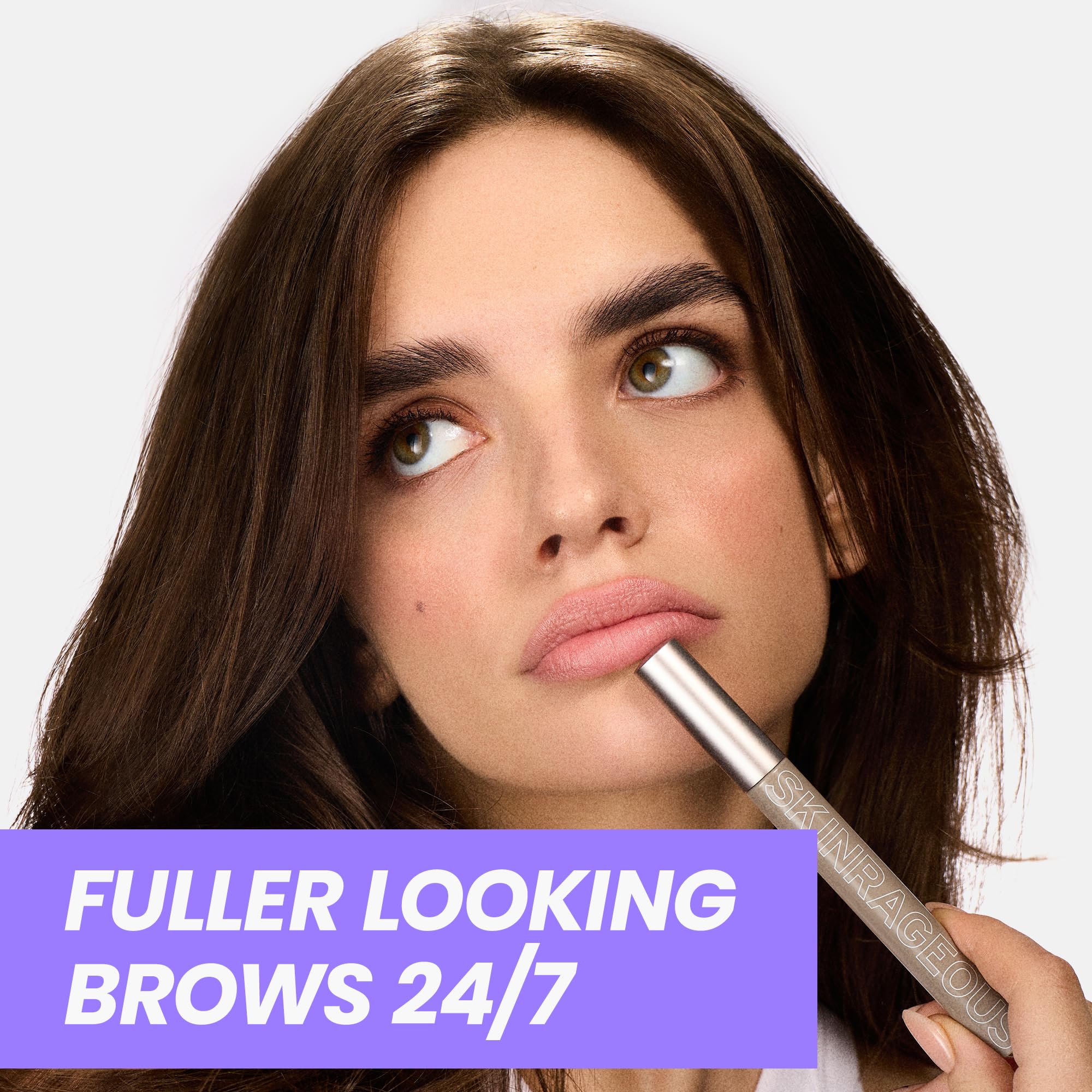 Wonderskin Brow/Do Eyebrow Gel Topper - Skinrageous All-Day Eyebrow Tint Mascara, Long-Lasting, Waterproof & Transfer-Proof Tinted Brow Gel Topper (Brunette)