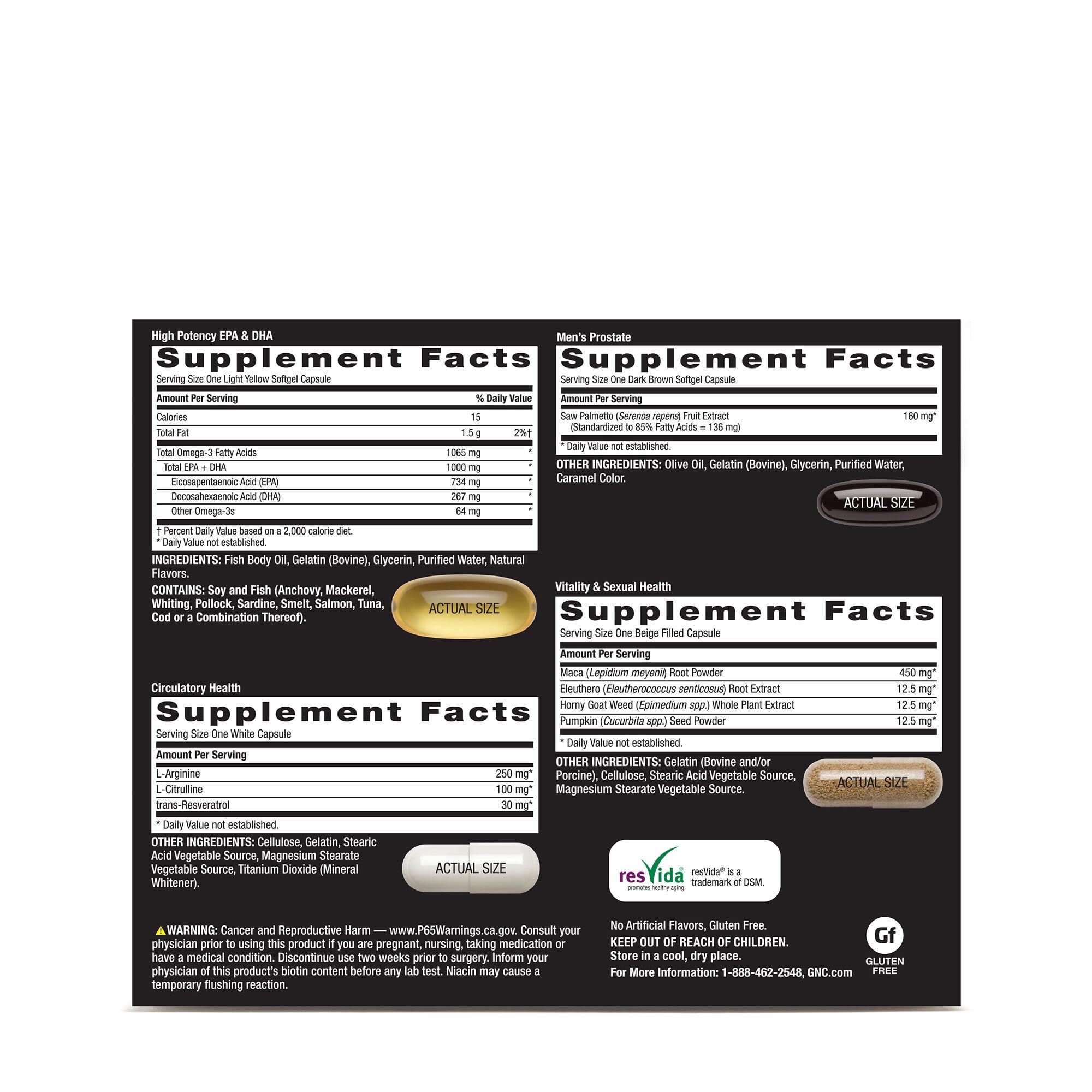 GNC Mega Men Performance & Vitality Vitapak | Overall Health and Wellness | 30 Count