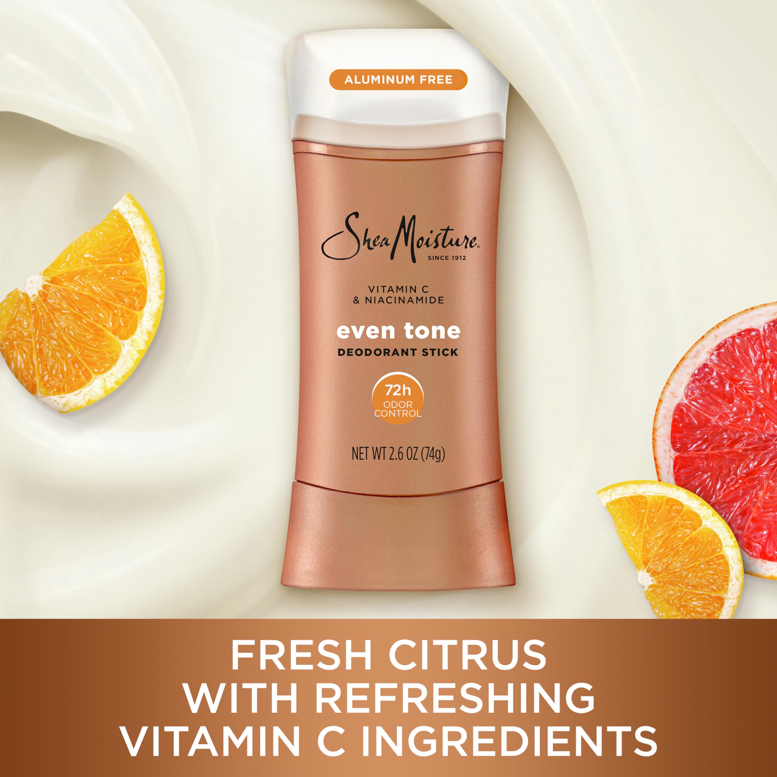 Shea Moisture Deodorant Stick for 72h Odor Control Fresh Aluminum Free 2.6 oz