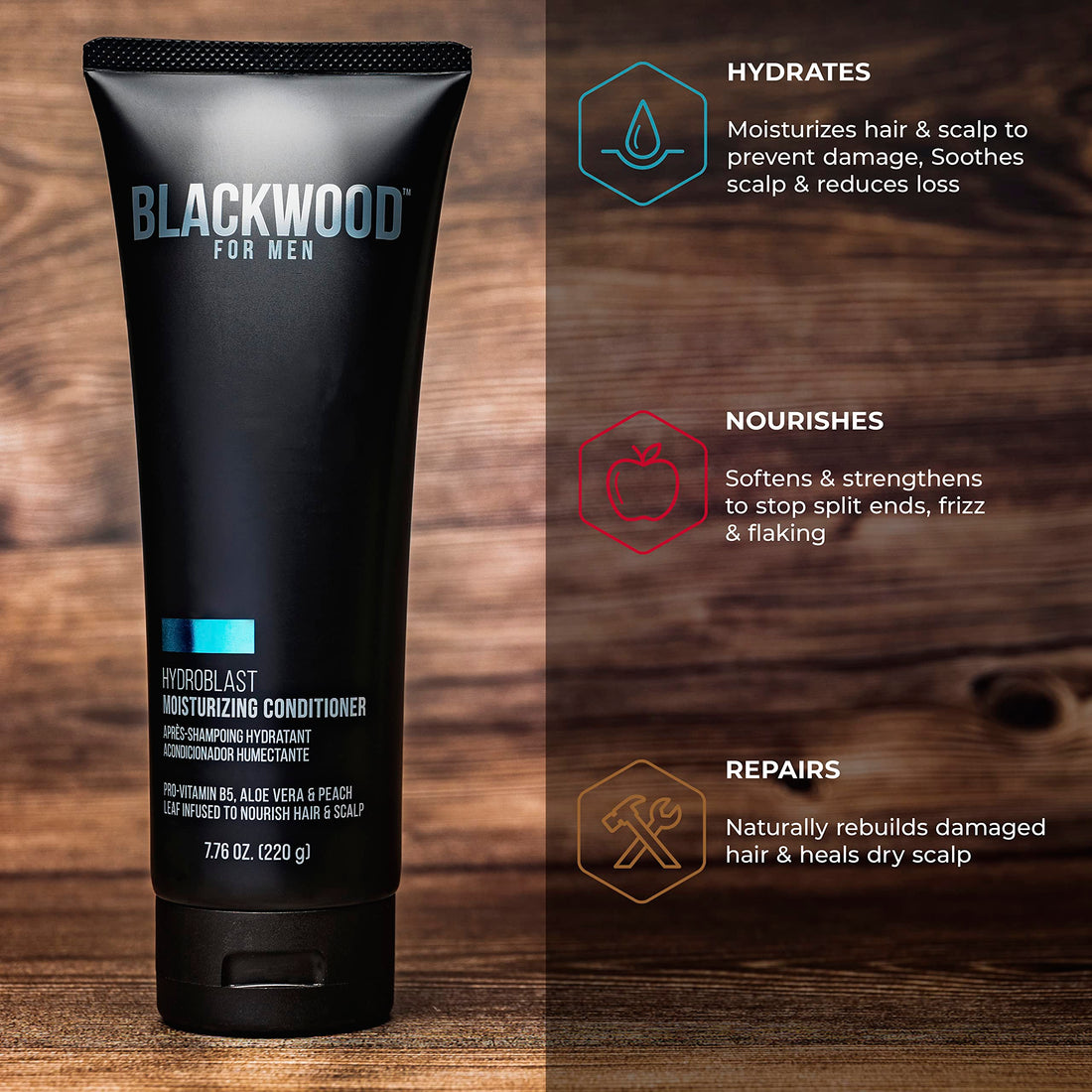 Blackwood For Men Hydro Blast Moisturizing Conditioner Tube, 4.59 Fluid Ounce