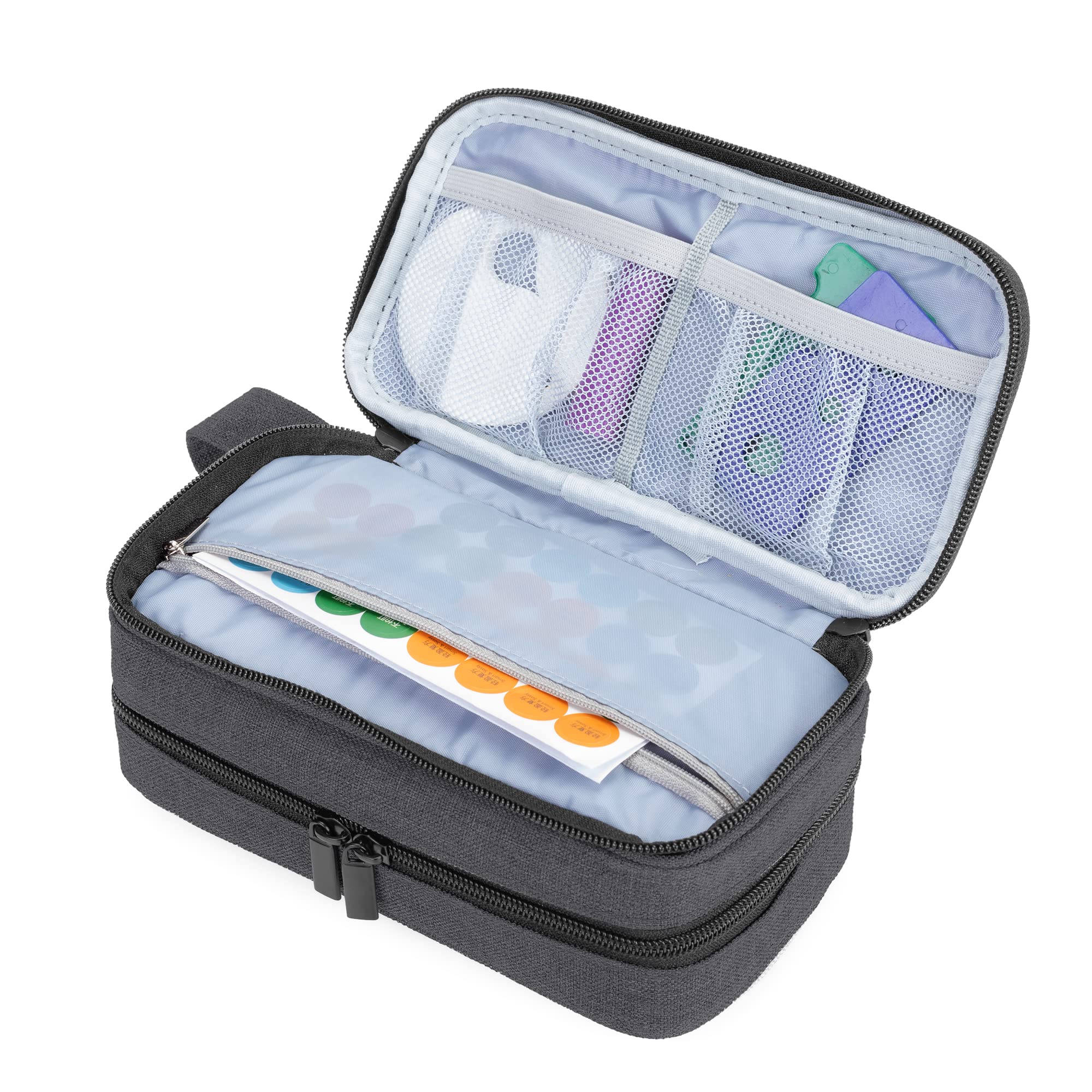 Luxja Essential Oil Carrying Case - Holds 12 Bottles (5Ml-15Ml, Also Fits For Roller Bottles), Portable Double-Layer Organizer For Essential Oil And Accessories, Black