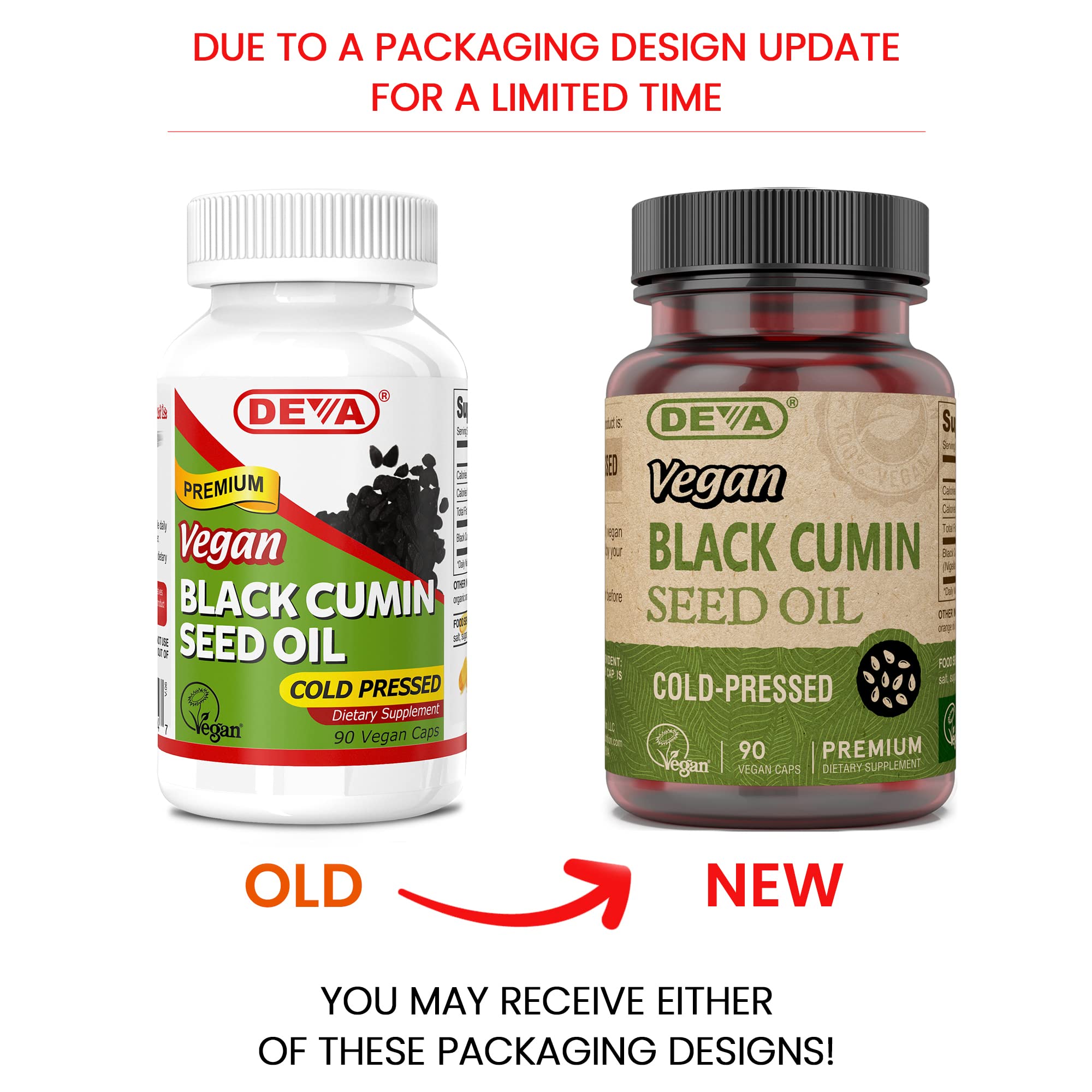 Deva Nutrition Black Cumin Seed Oil Veg Capsules, 90 Count