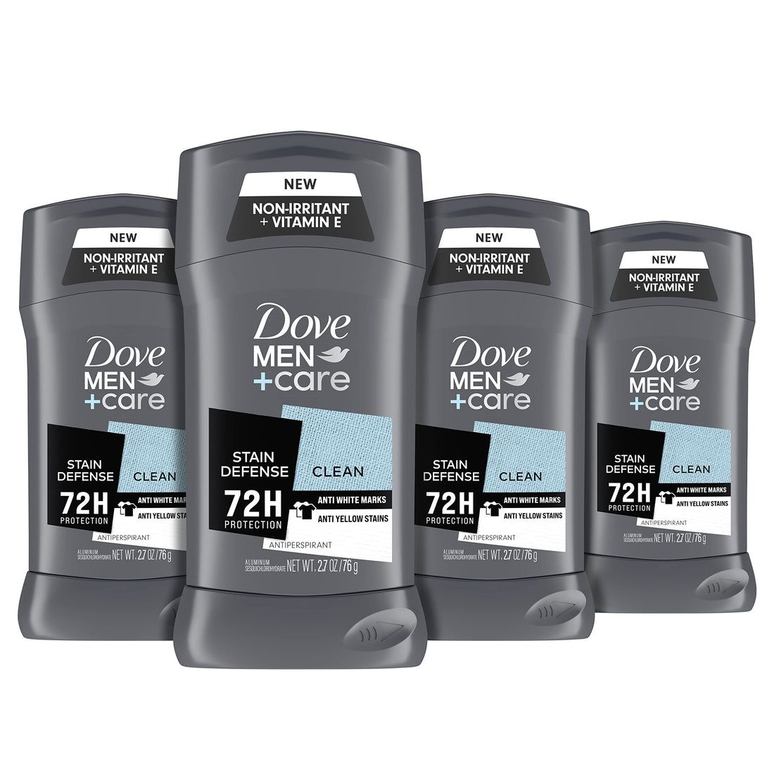 2.7 oz, 4 count, Invisible: Dove Men+Care Antiperspirant Stick, Invisible 2.7 oz, 4 Count