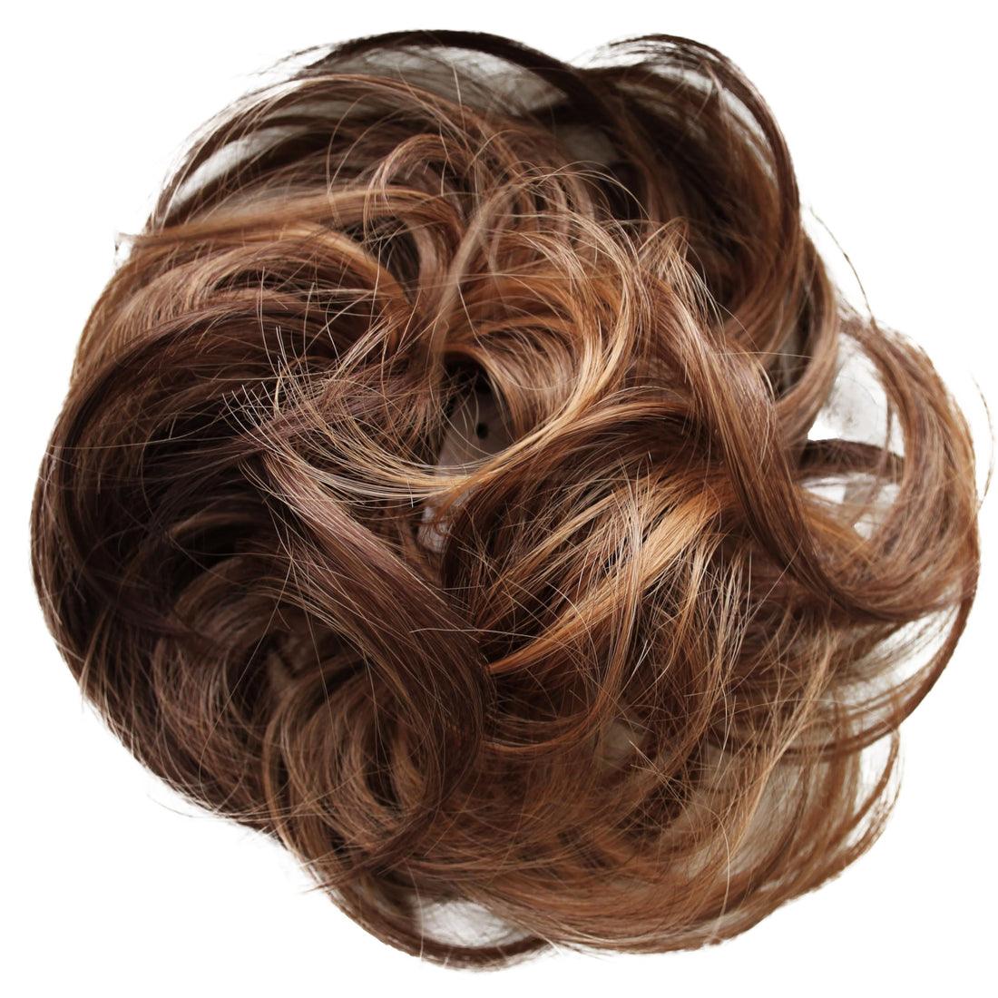 brown mix 30H26 : PRETTYSHOP Scrunchie Bun Up Do Hair piece Hair Ribbon Ponytail Extensions Wavy Curly or Messy Various Colors (brown mix 30H26)