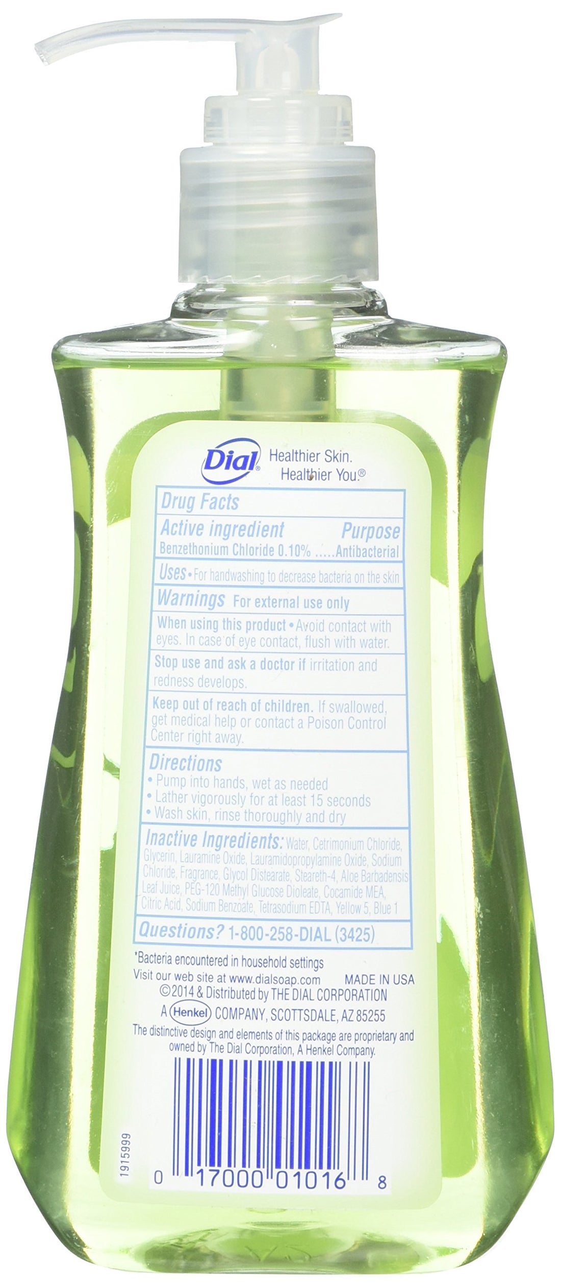 Dial Antibacterial Hand Soap, Moisturizing Aloe 7.5 oz (Pack of 10)