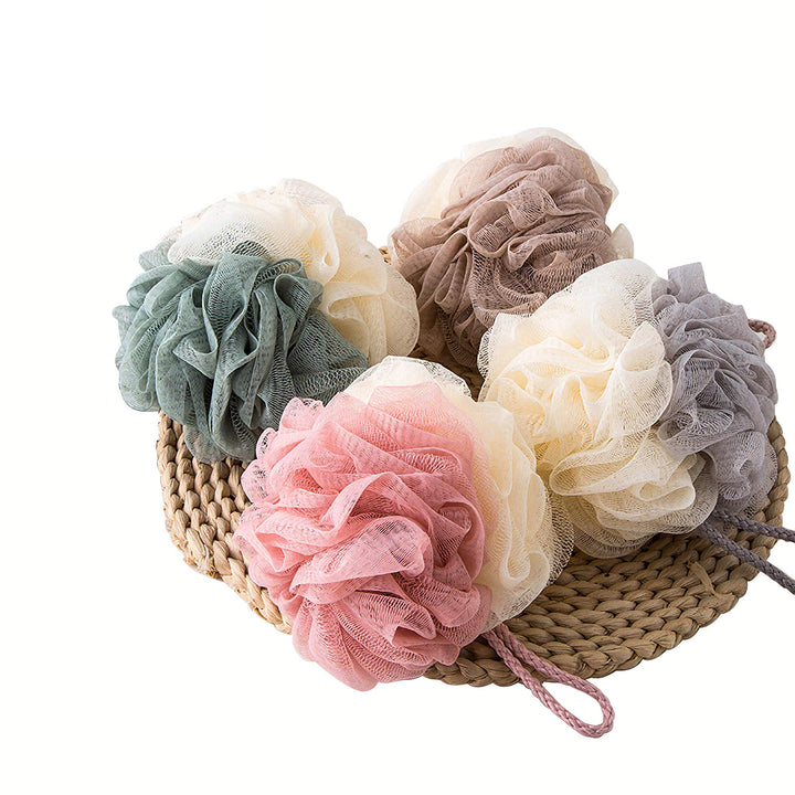 Loofah Bath Sponge Lace-Mesh,Sponge Loofahs,(4-Pack) Multi-Color Bath Loofah Sponge Assortment - Soft Exfoliating Shower Lufa for Silky Skin, Full Cleanse & Lather Luxurious Bathing Accessories