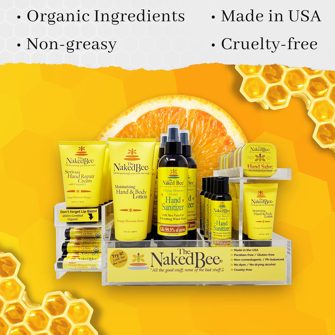 Naked Bee Moisturizing Hand & Body Lotion, 6.7 Ounce, Pomegranate & Honey